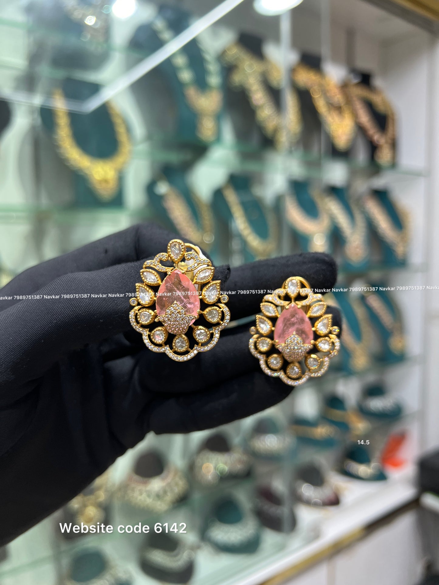 Real polki earrings