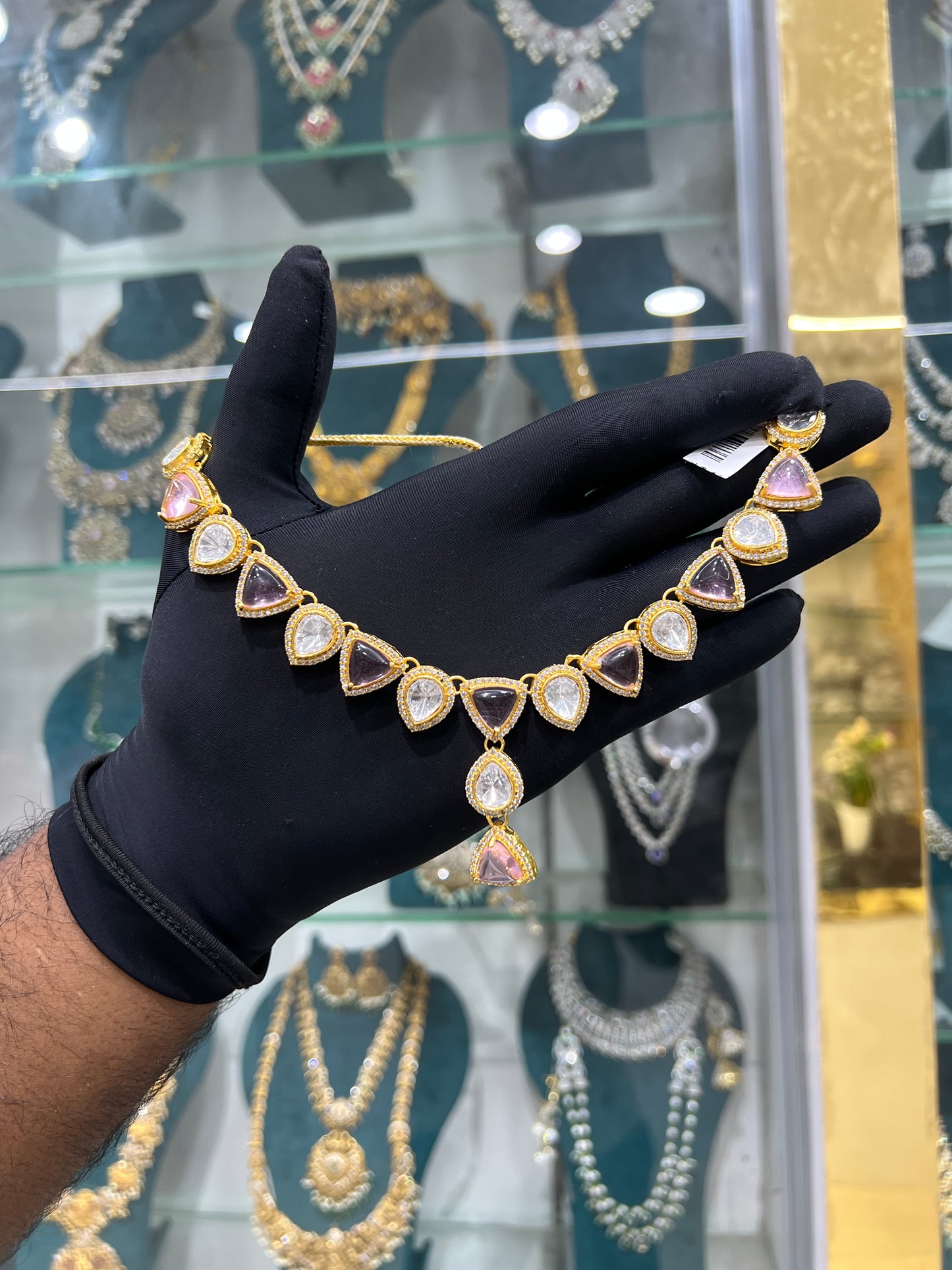 Mossonite necklace