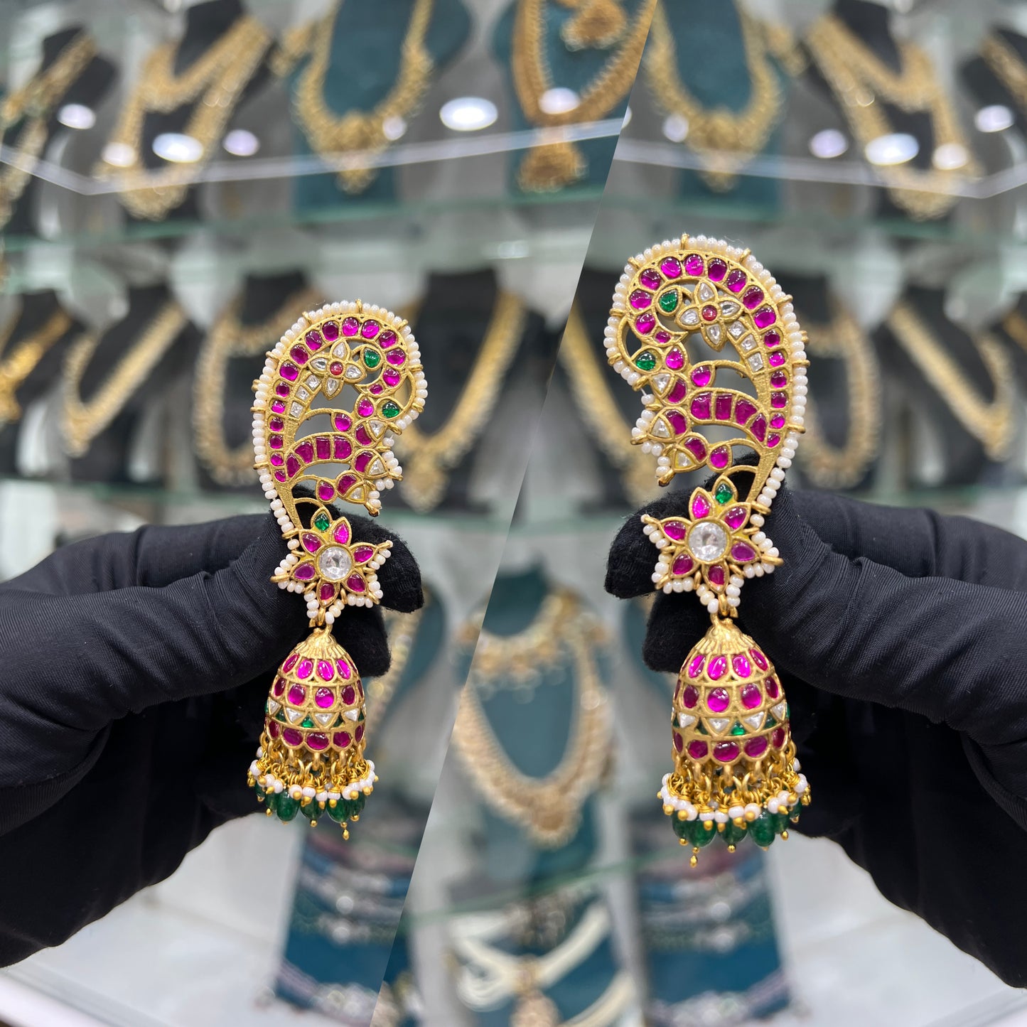Kundan earcuffs