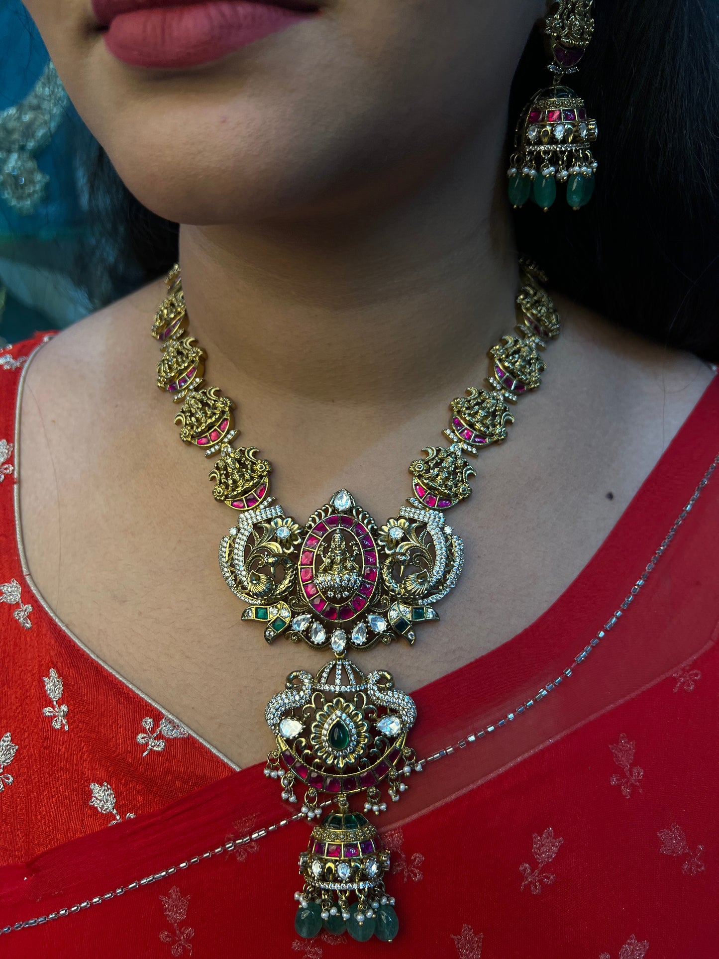 Jadaukundan mossonite necklace