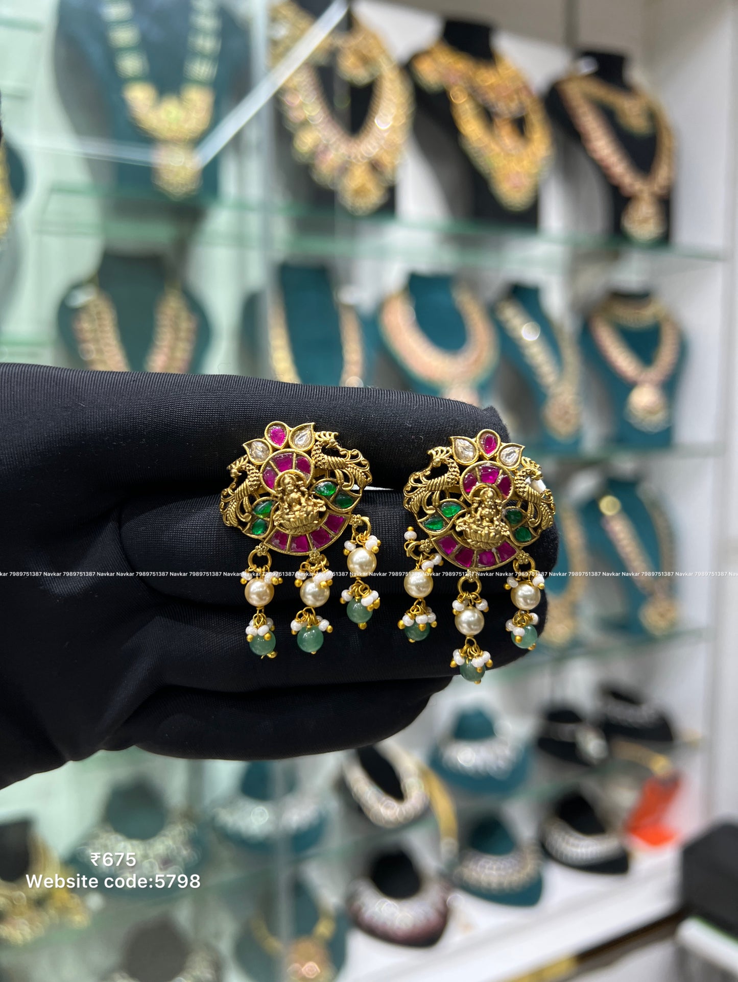 Kundan Nagshi earring