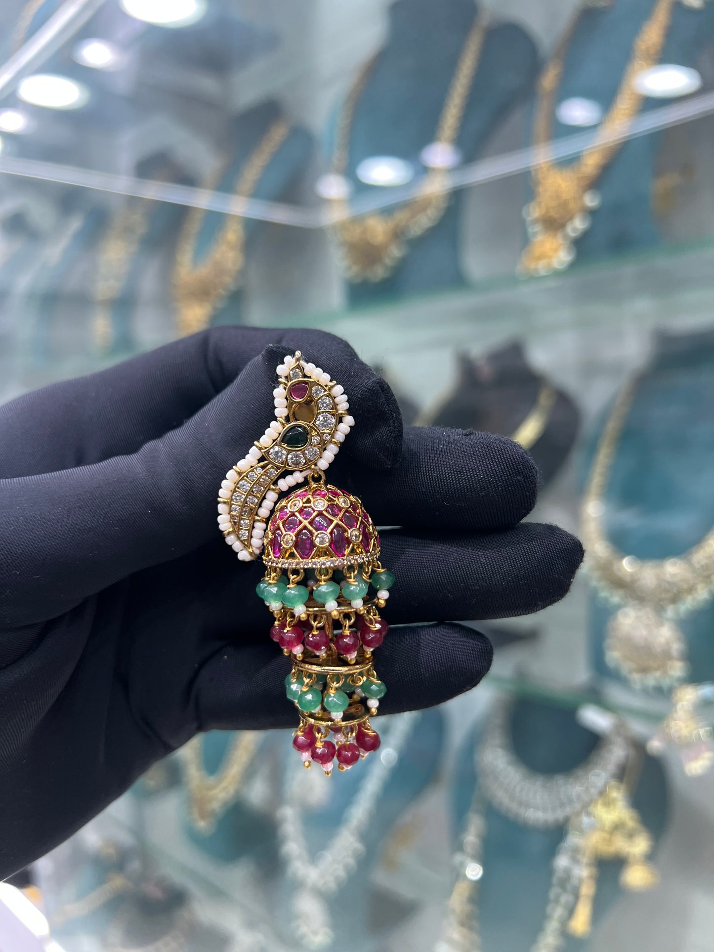Peacock earrings