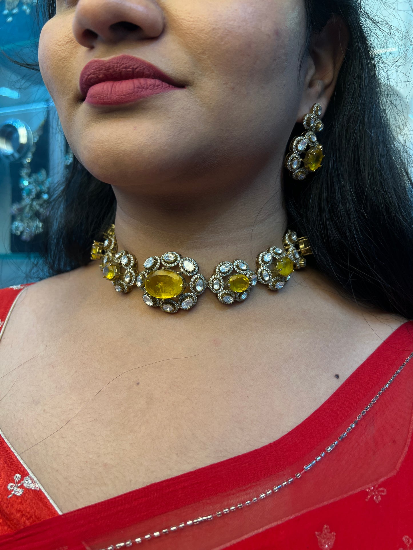 Mossonite necklace