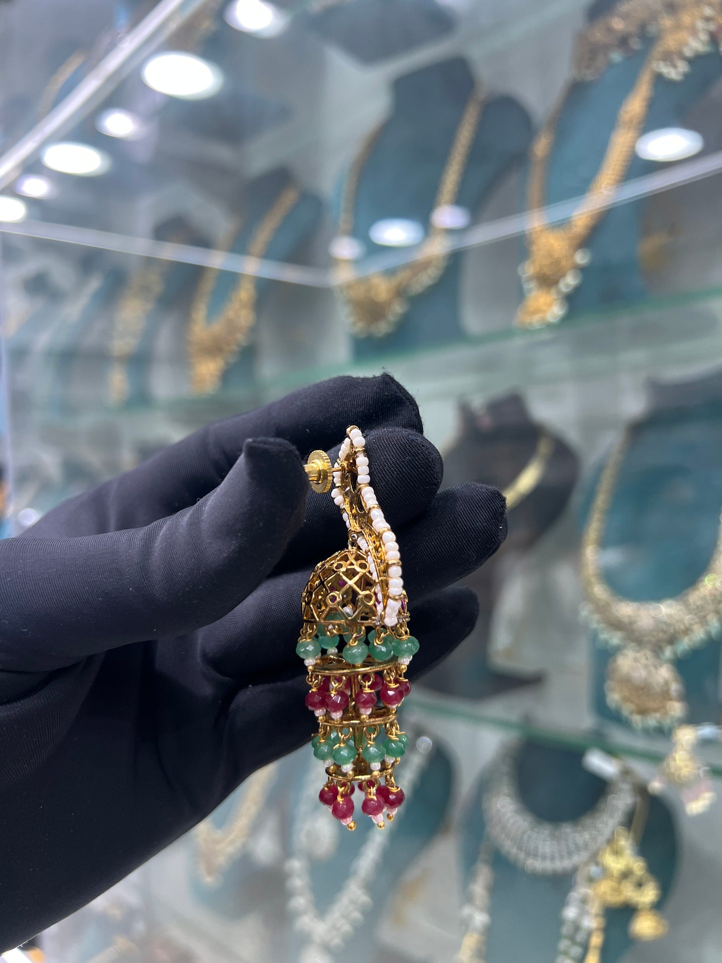 Peacock earrings