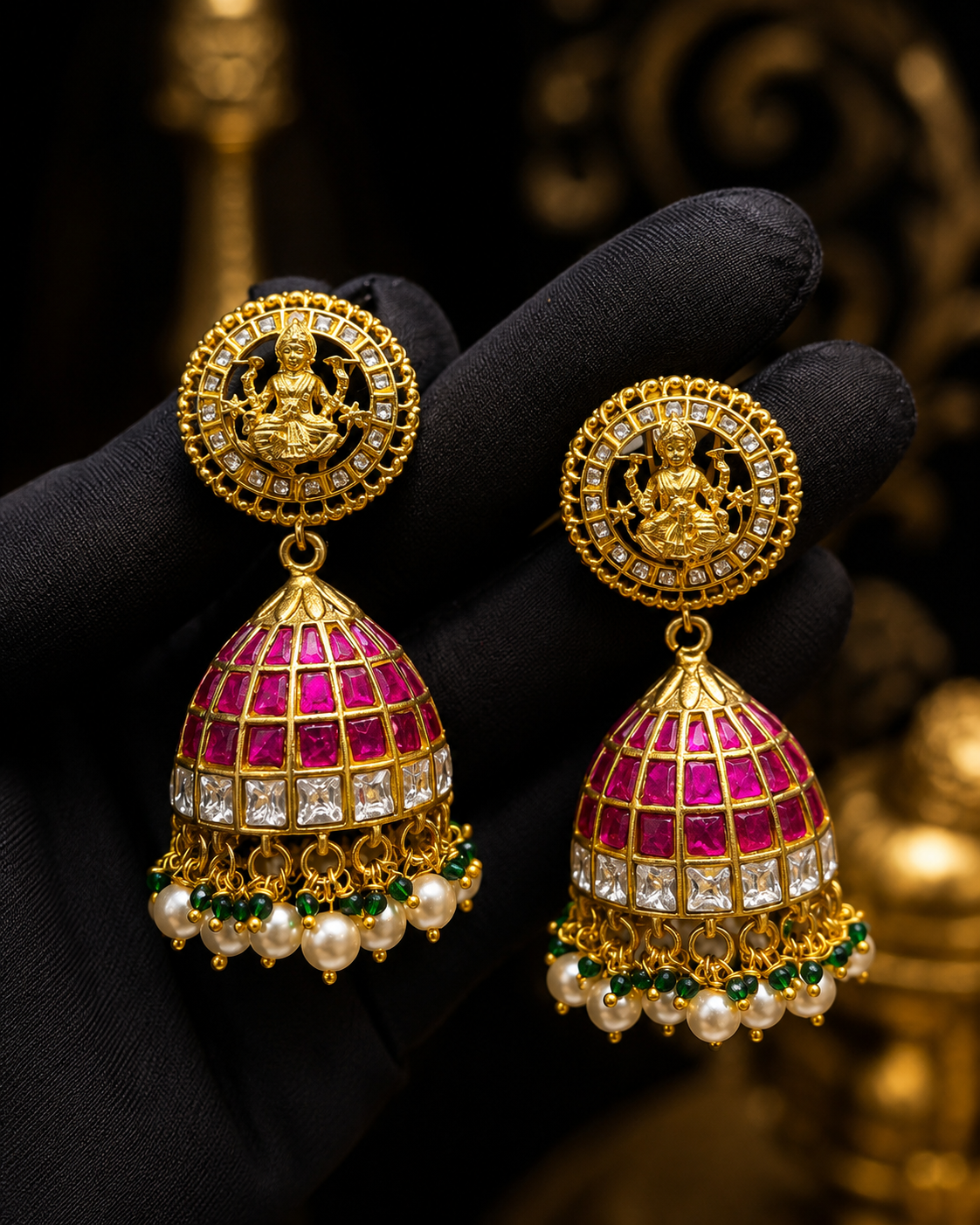 Kundan Nagshi earring
