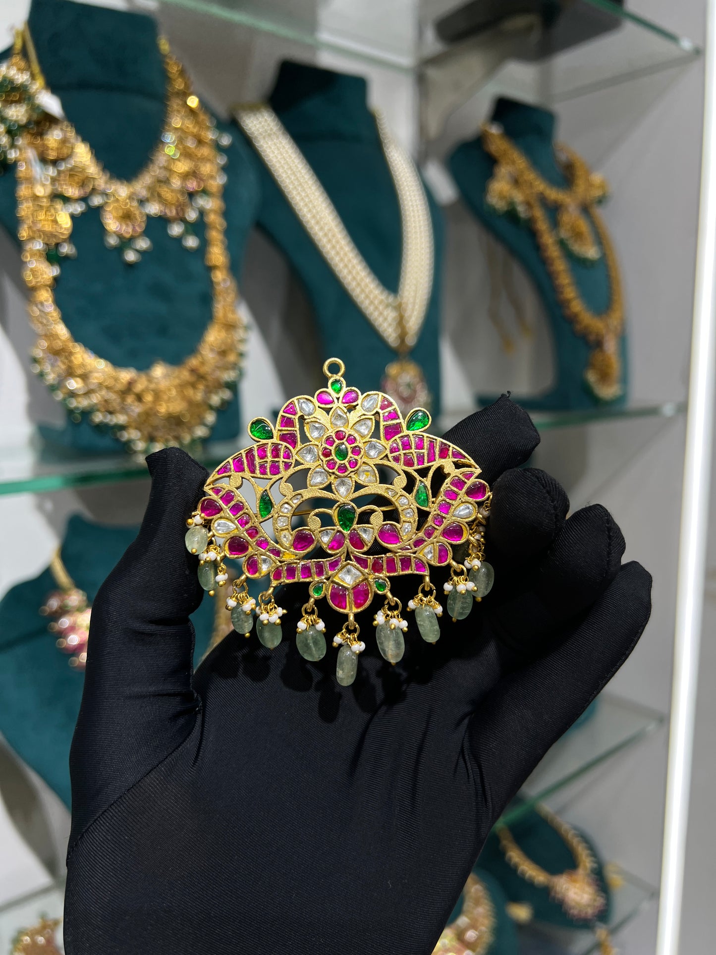 3 in 1 jadaukundan Kanti Necklace