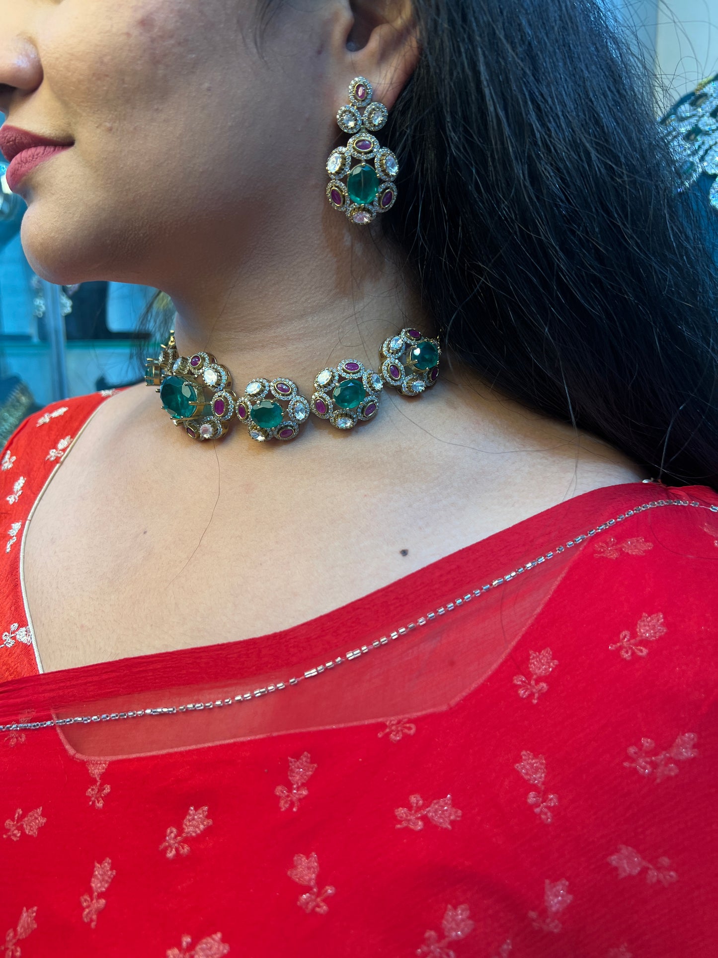 Mossonite necklace