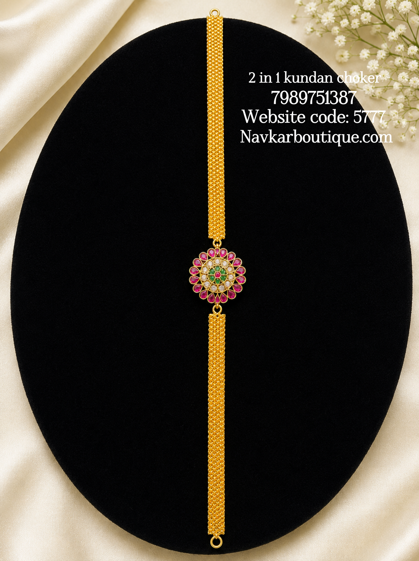 2 in 1 kundan choker