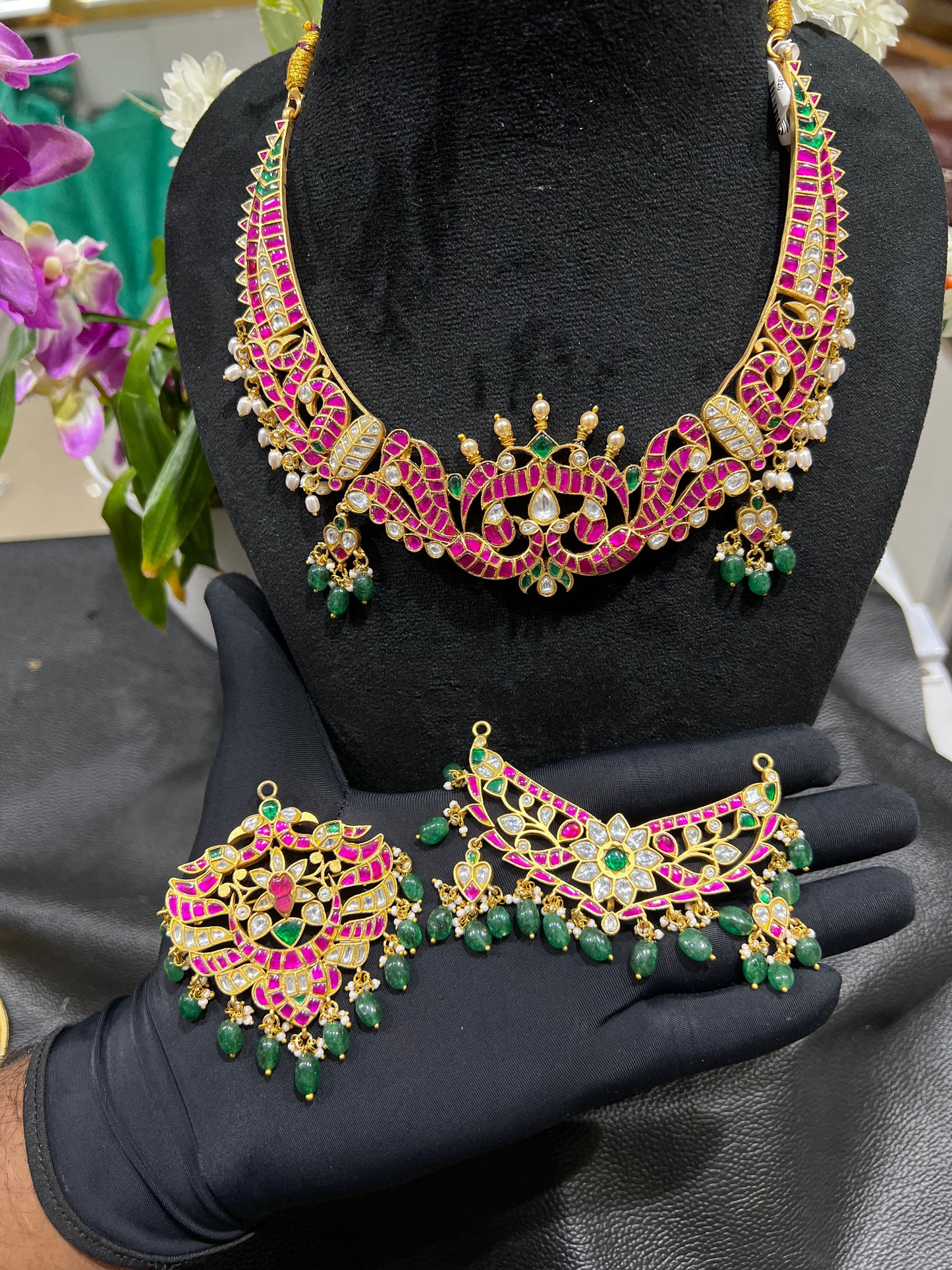 JADAUKUNDAN 3 in 1 necklace
