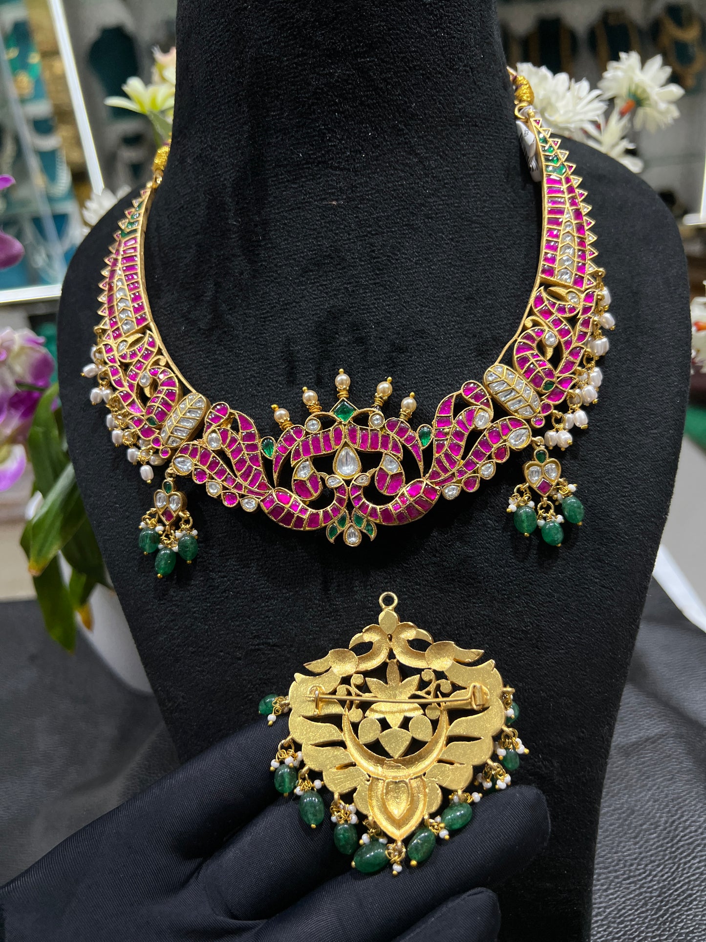 JADAUKUNDAN 3 in 1 necklace