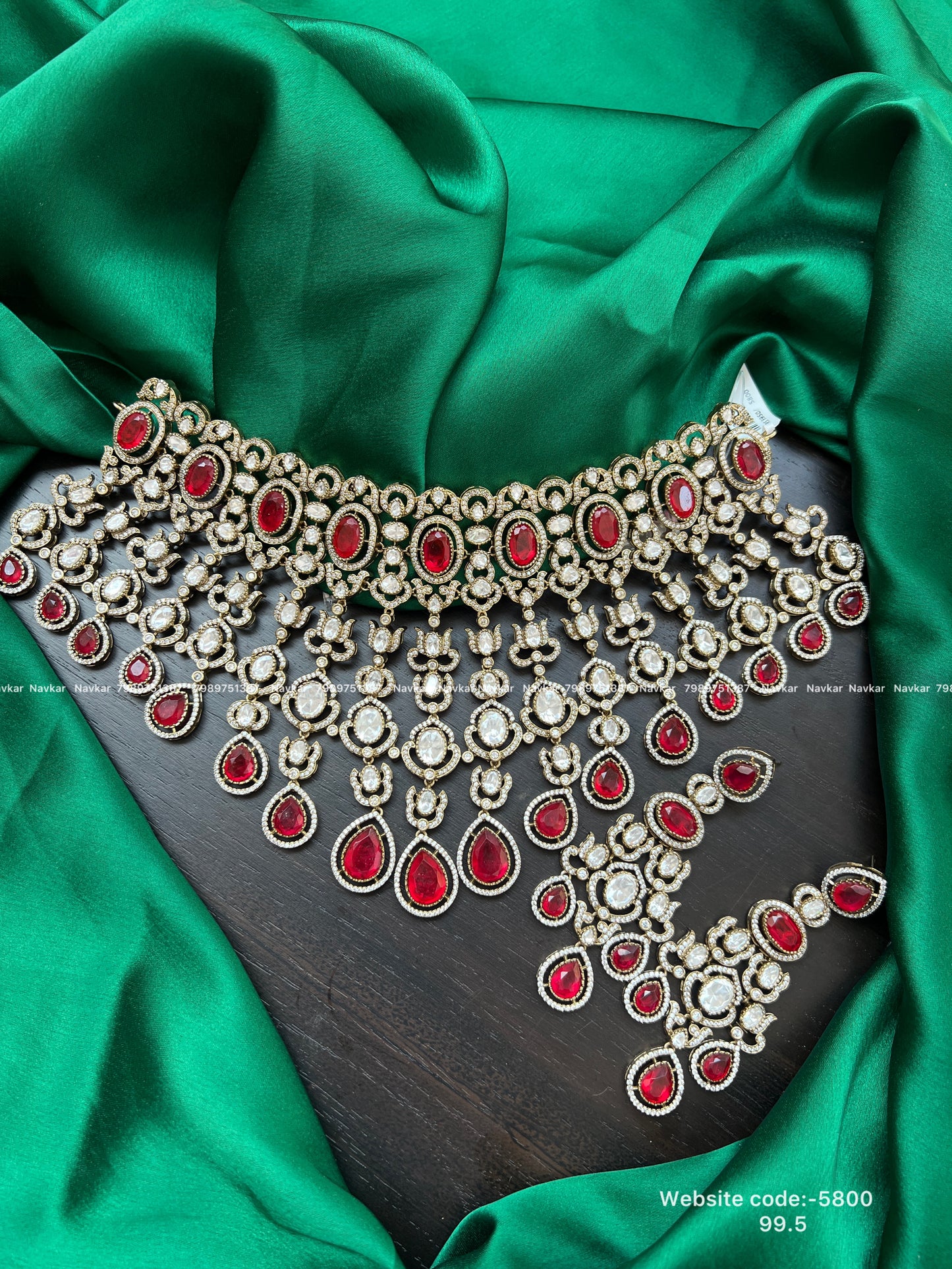Mossonite choker and earrings