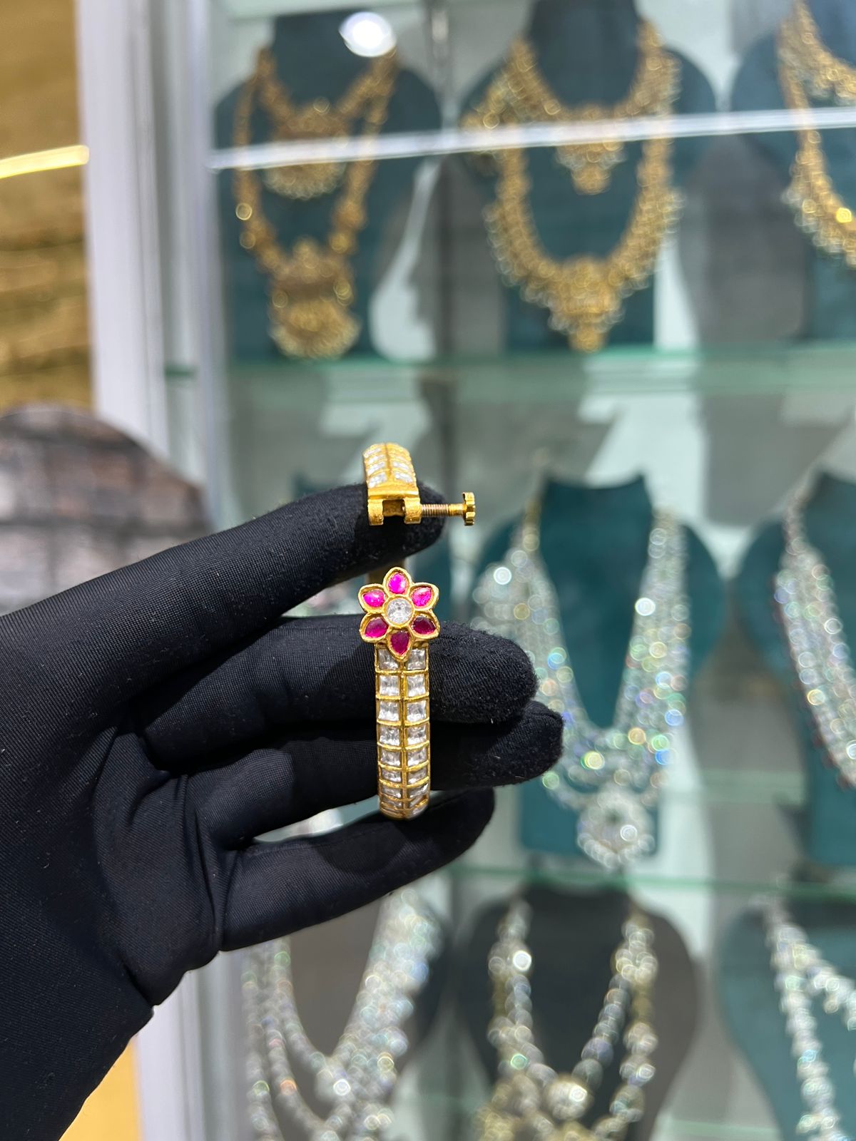 KUNDAN BANGLES TWO LINE (SINGLE-1 QTY)