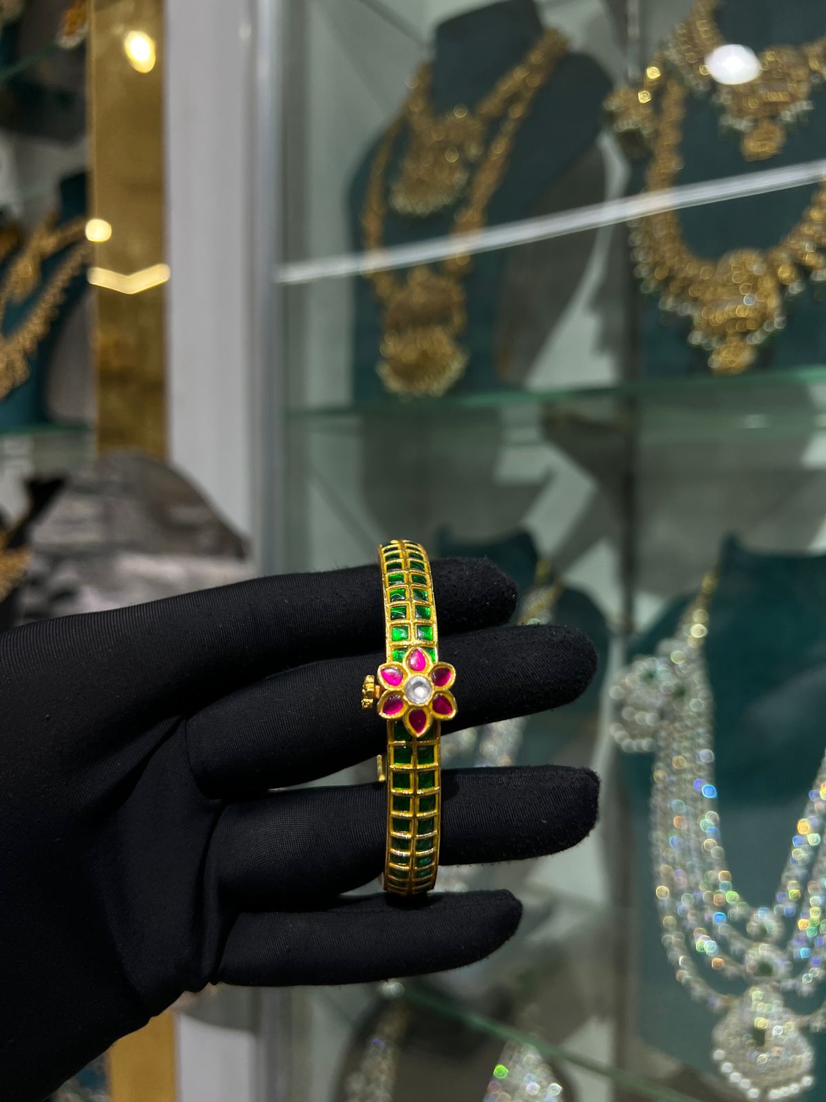 KUNDAN BANGLES TWO LINE (SINGLE-1 QTY)