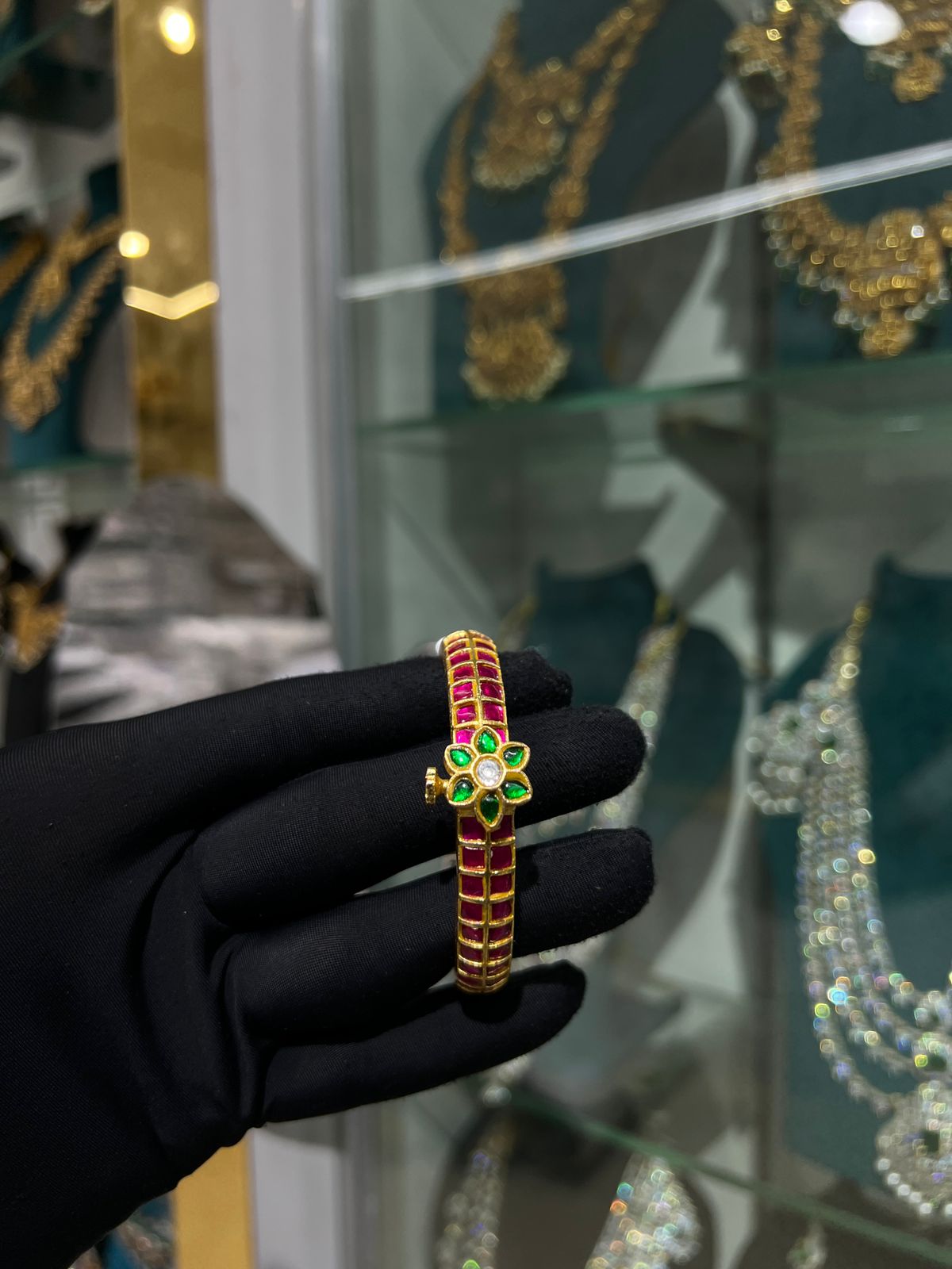 KUNDAN BANGLES TWO LINE (SINGLE-1 QTY)