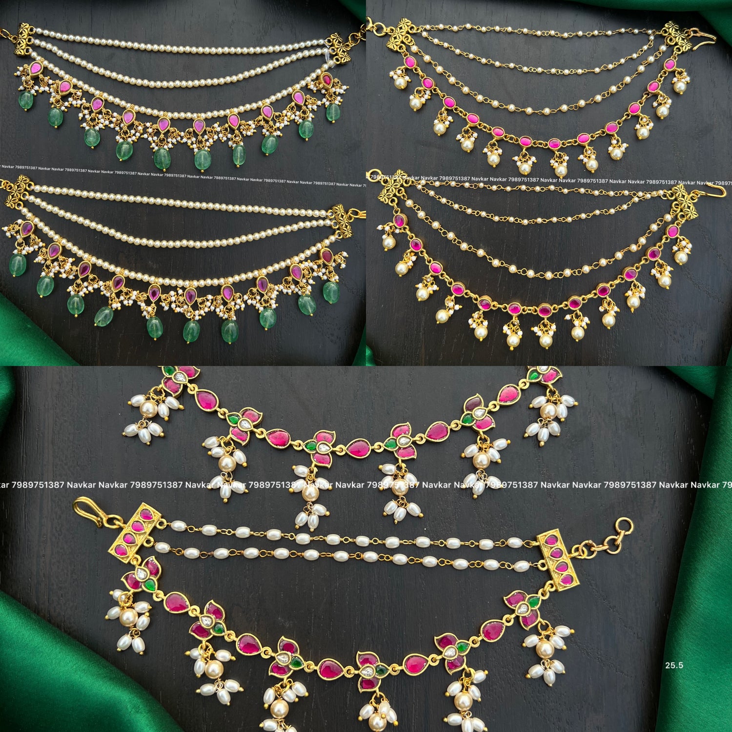 Kundan earchains
