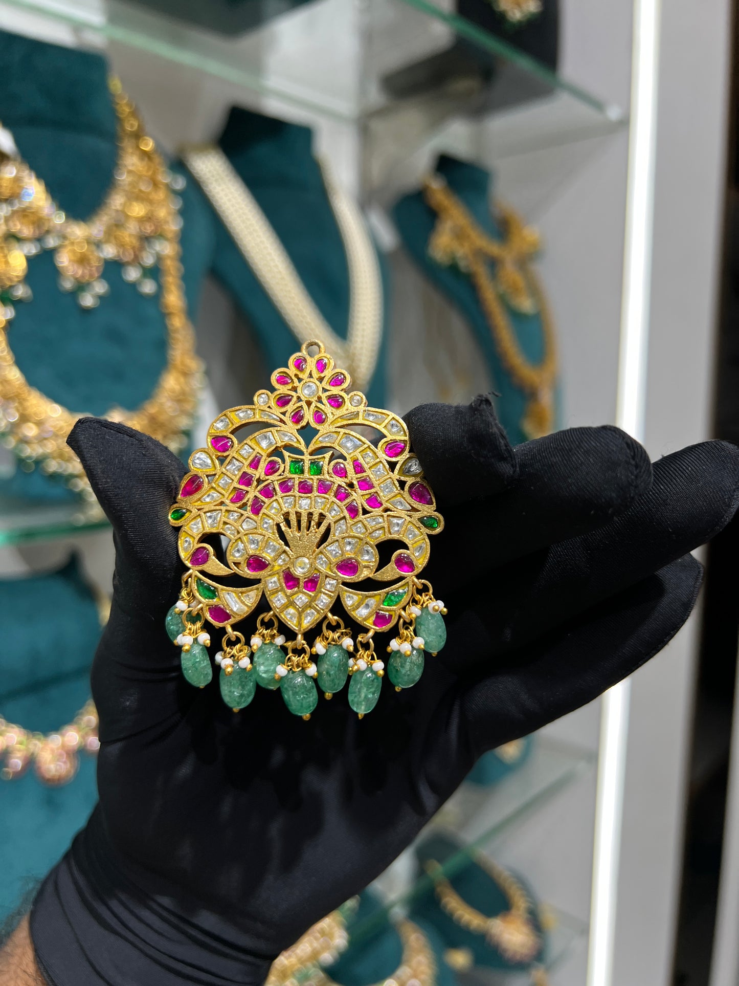 3 in 1 jadaukundan Kanti Necklace