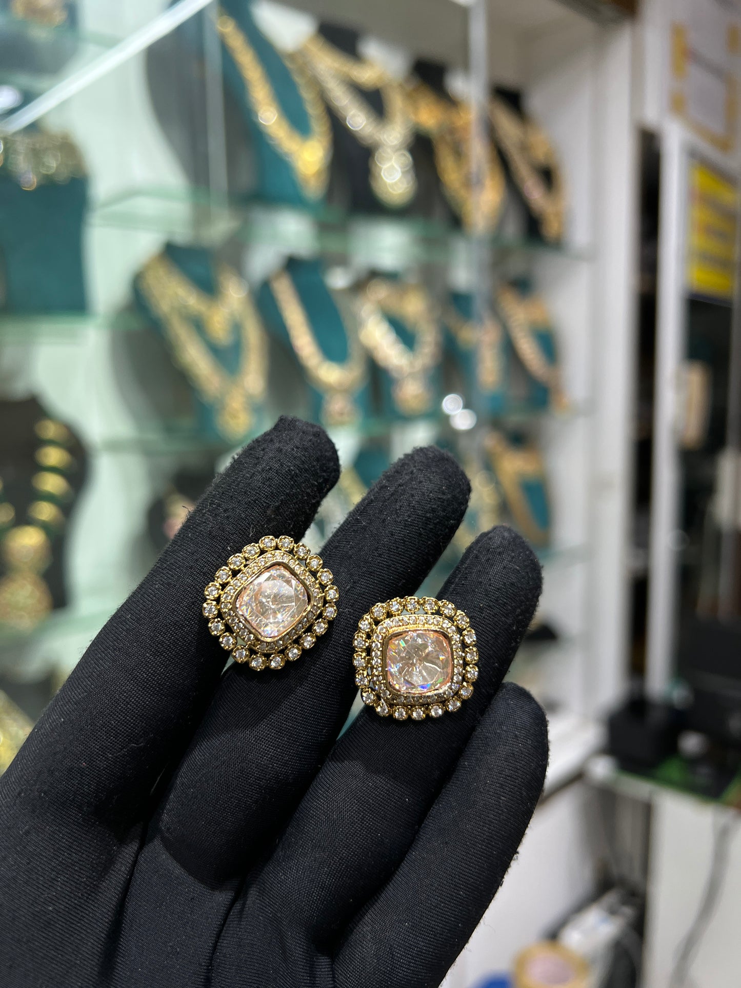 Real polki earring
