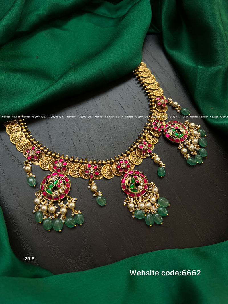 Kundan nagshi necklace
