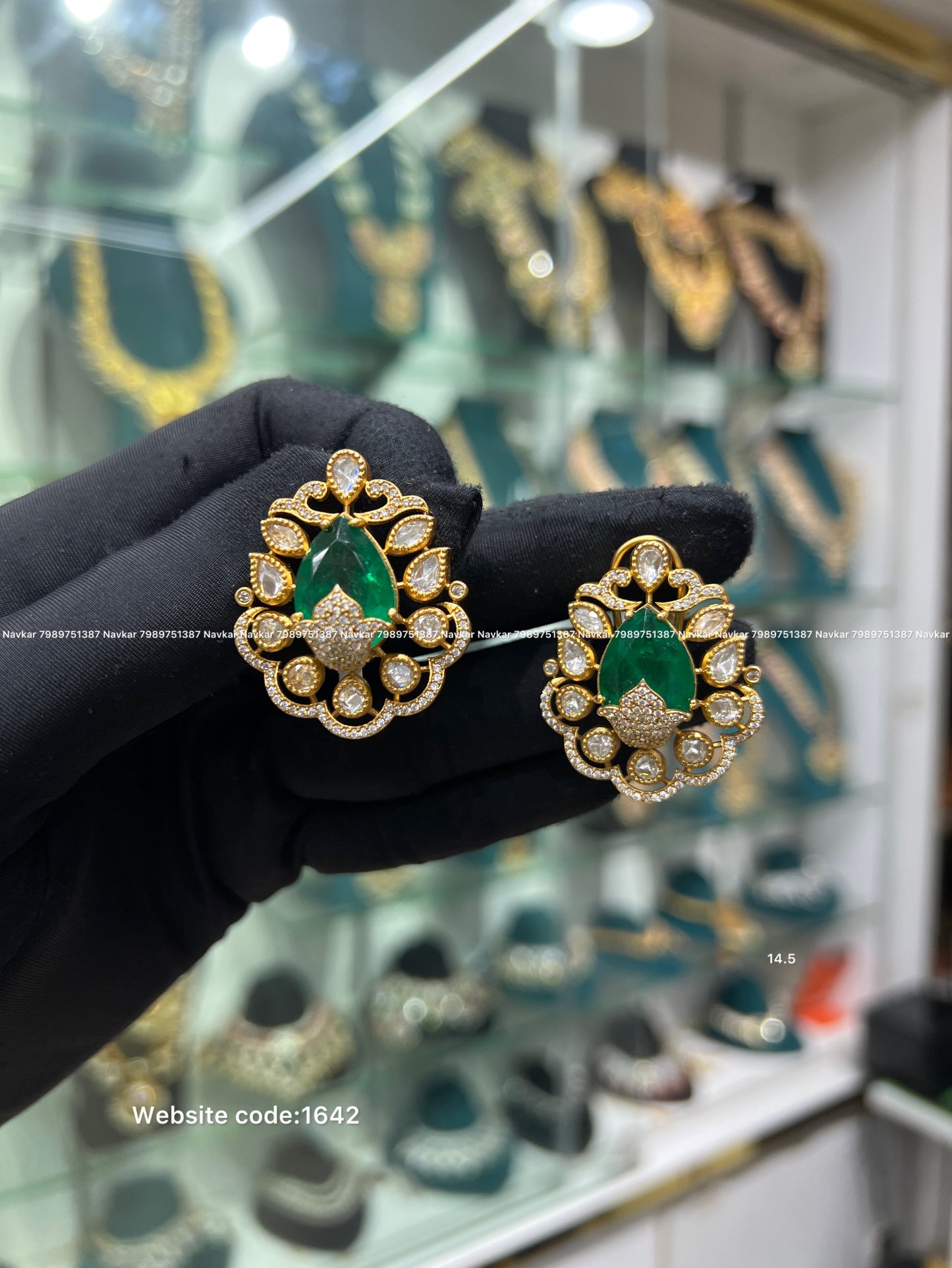 Real polki earrings