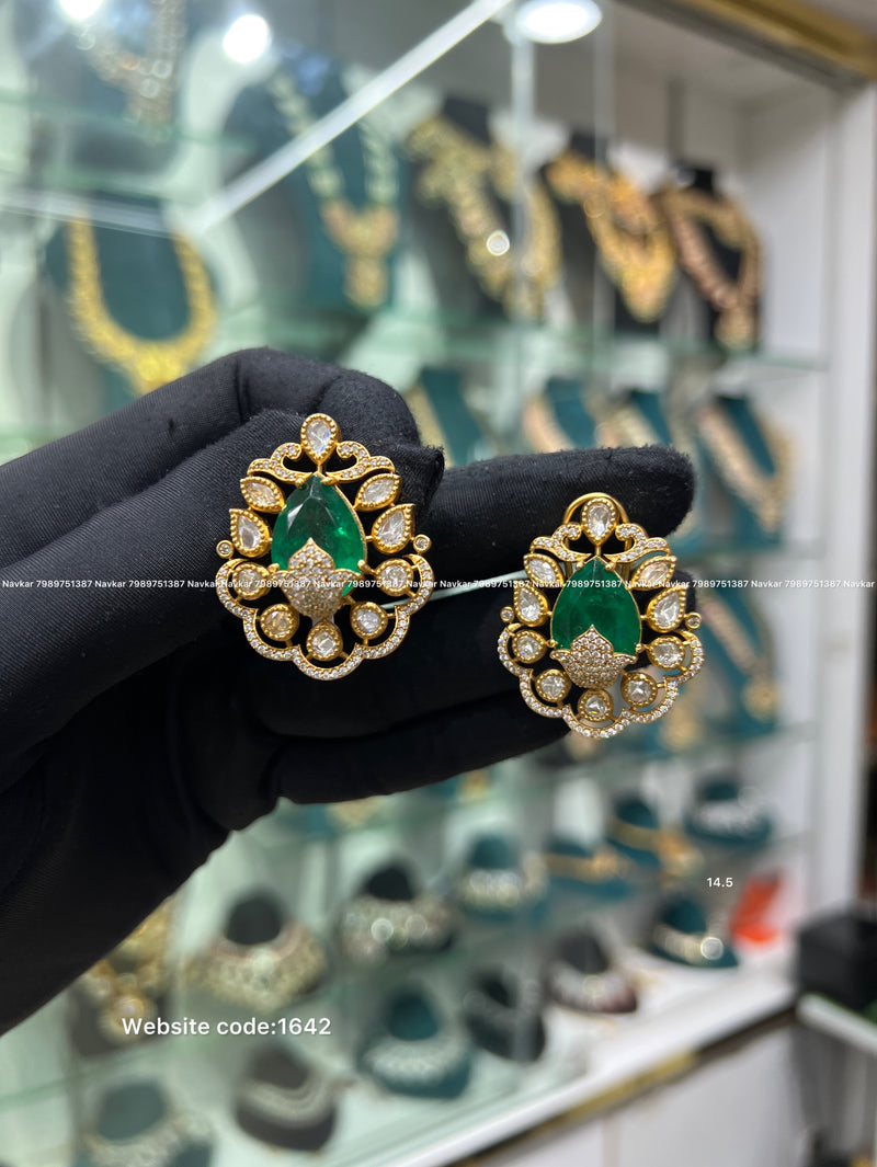 Real polki earrings