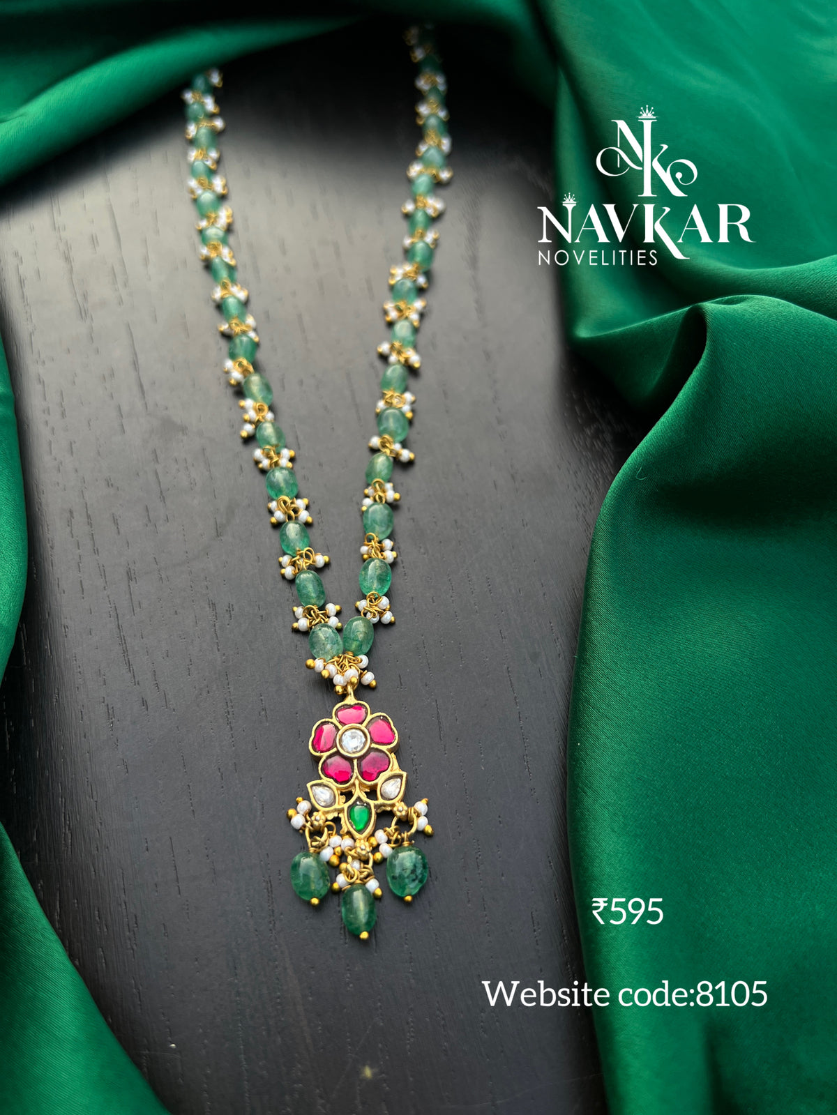Kundan beads necklace