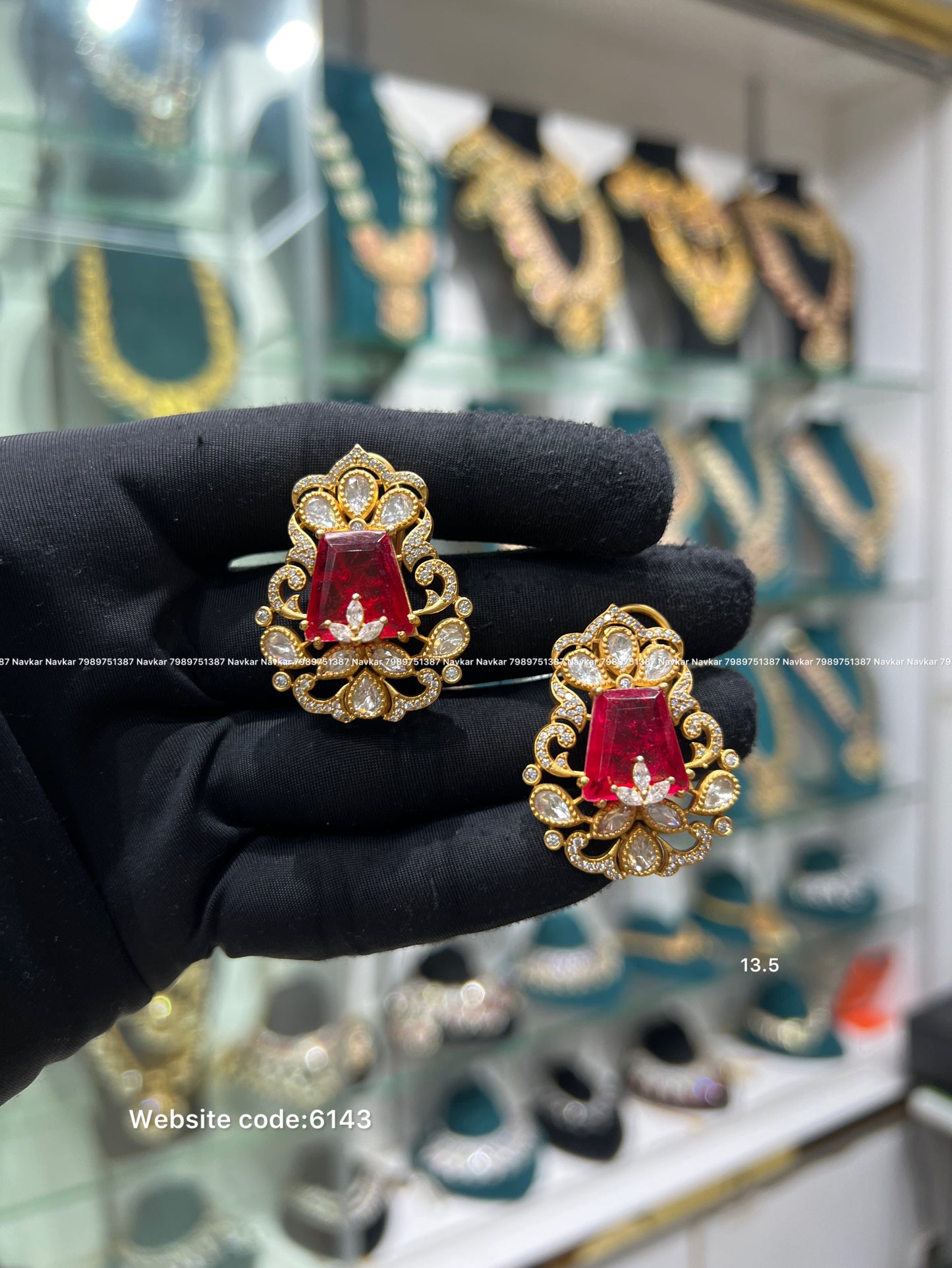 Real polki earrings