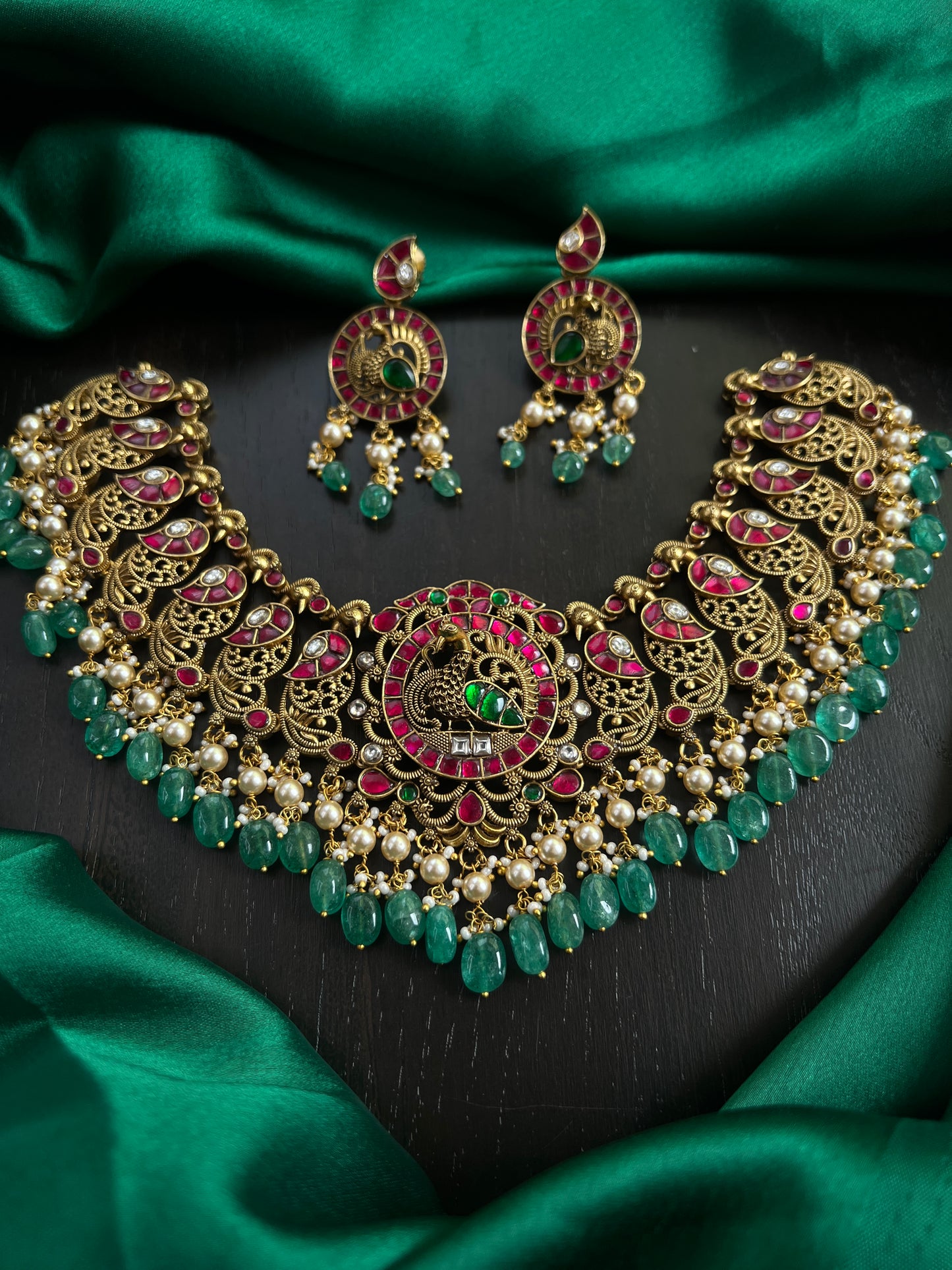 Kundan haram and earrings