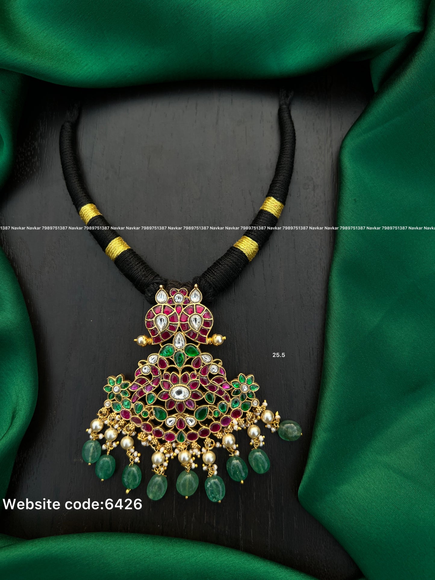 Kundan black thread