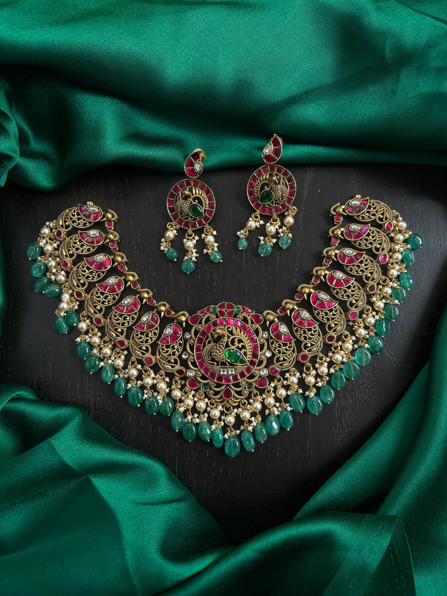 Kundan haram and earrings