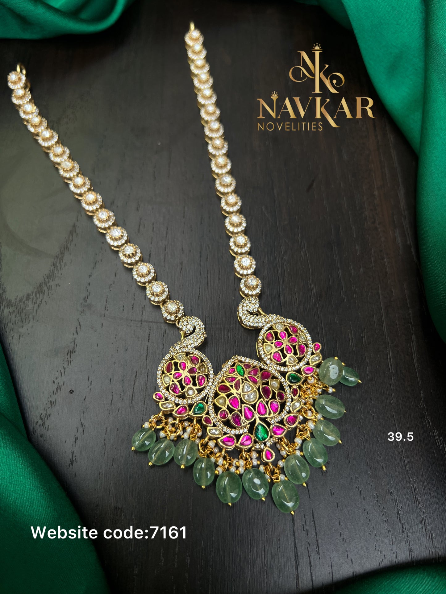 Kundan Mossonite necklace