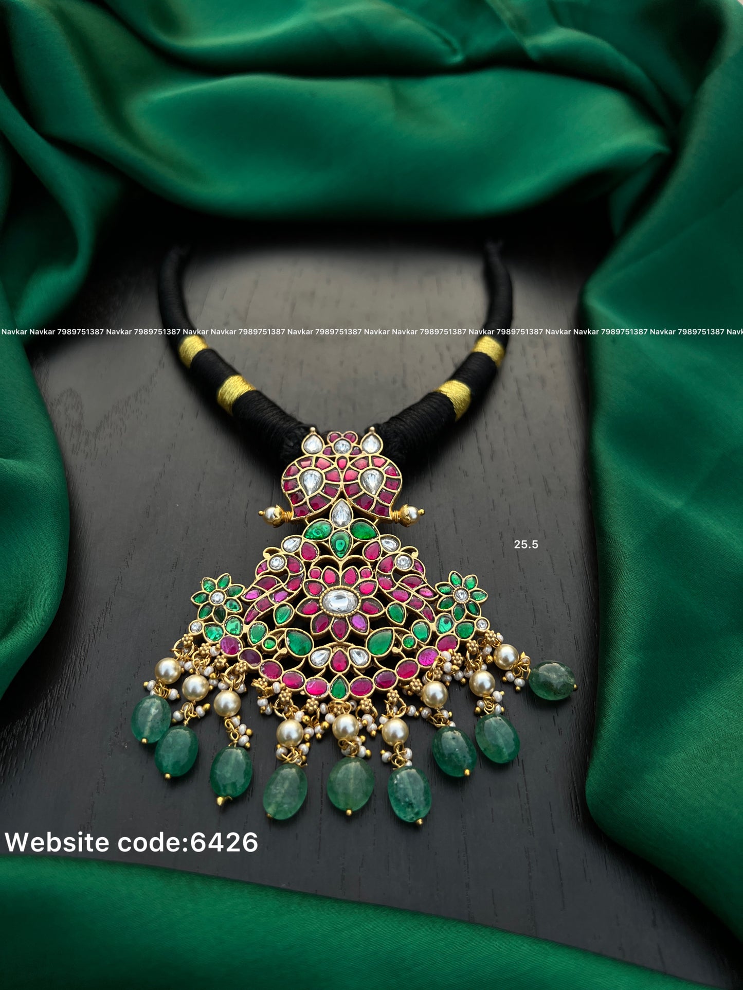 Kundan black thread