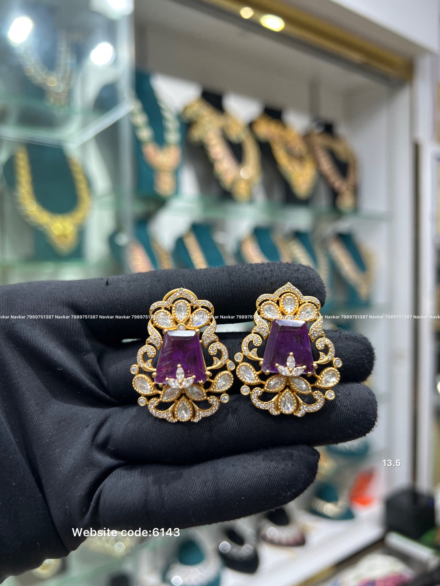 Real polki earrings