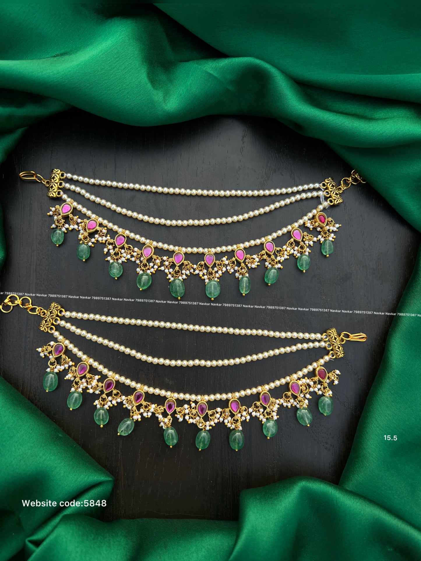 Kundan earchains