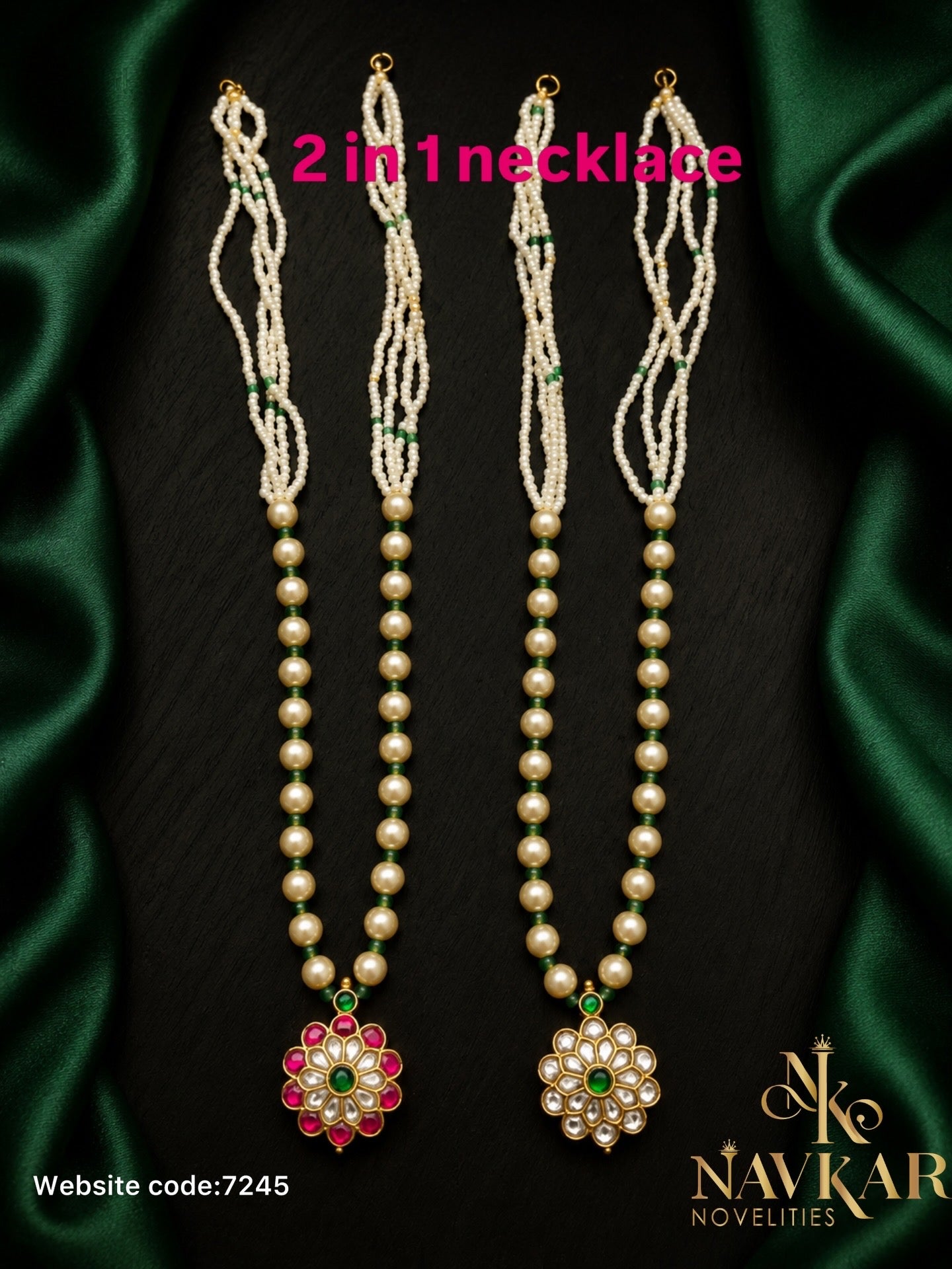Kundan 2 in 1 necklace