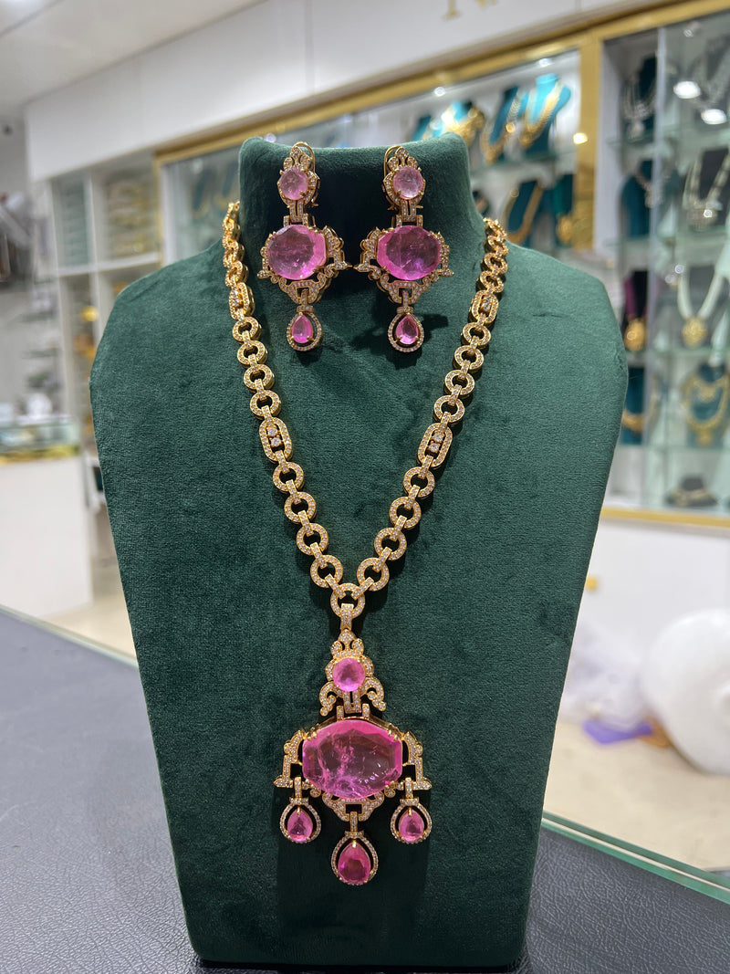 Mossonite haram and earrings