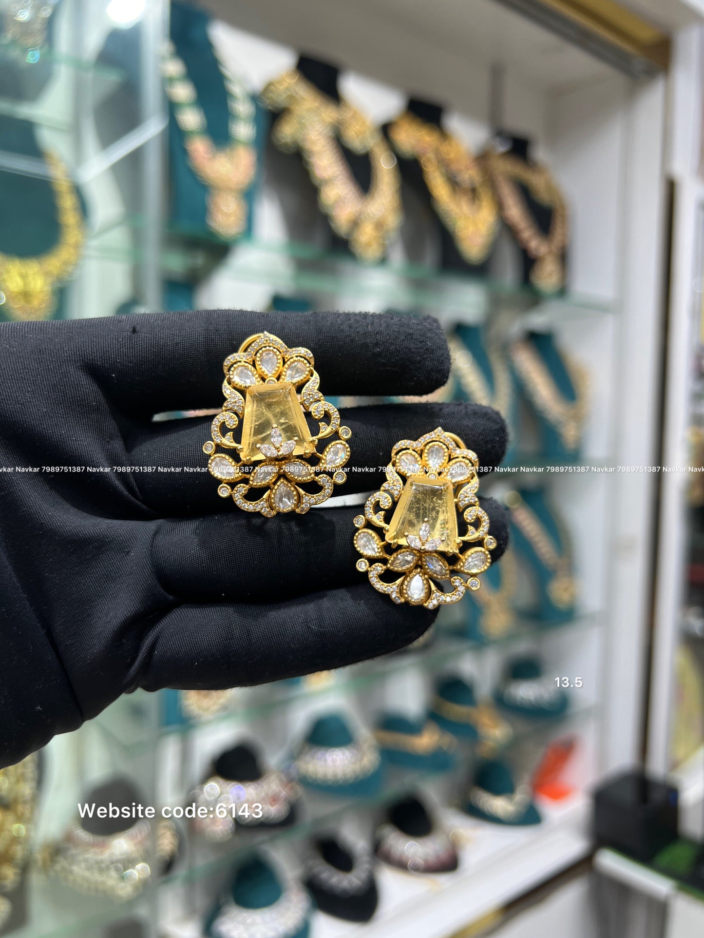 Real polki earrings