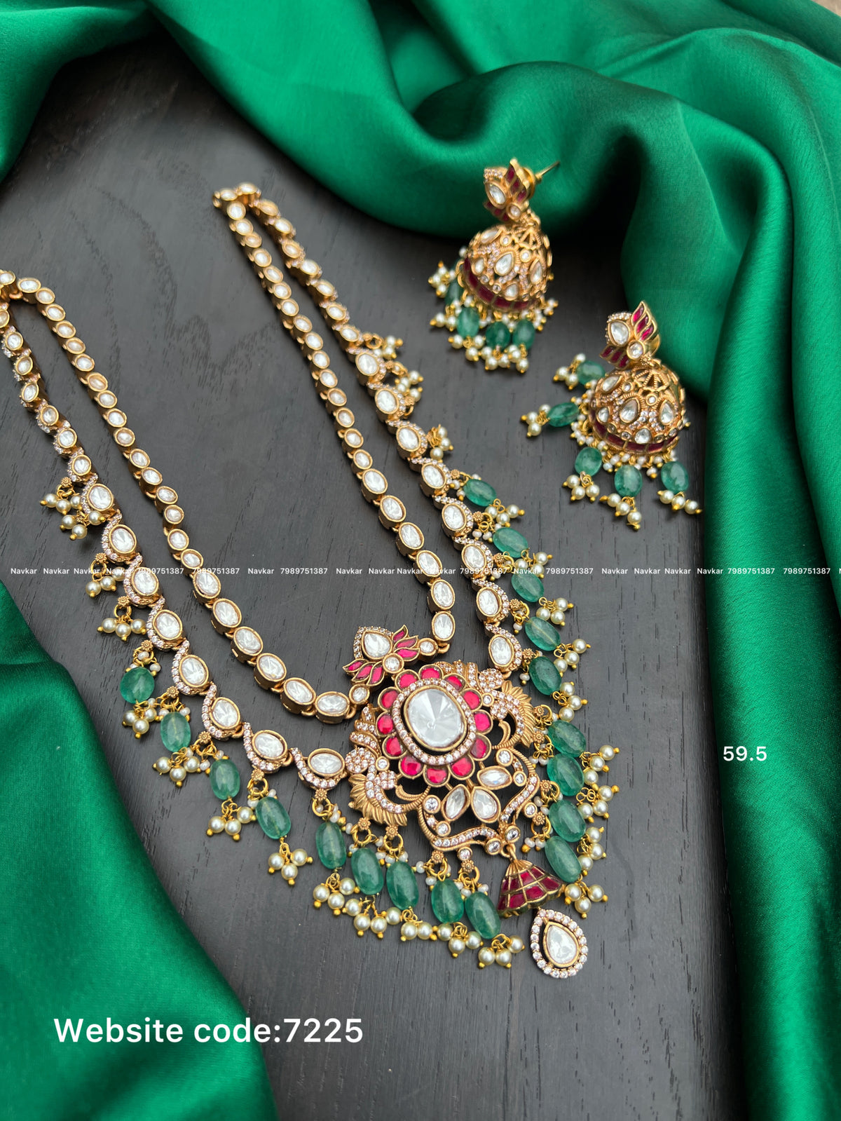 Kundan Mossonite necklace