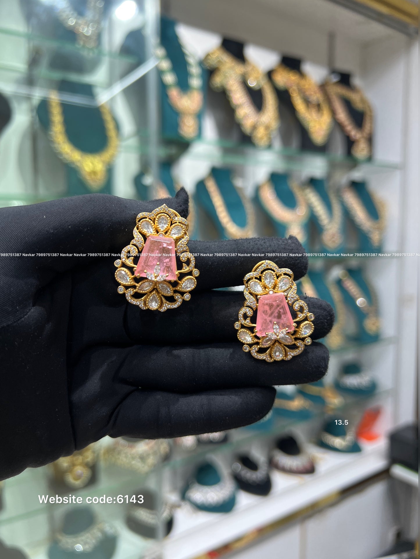 Real polki earrings