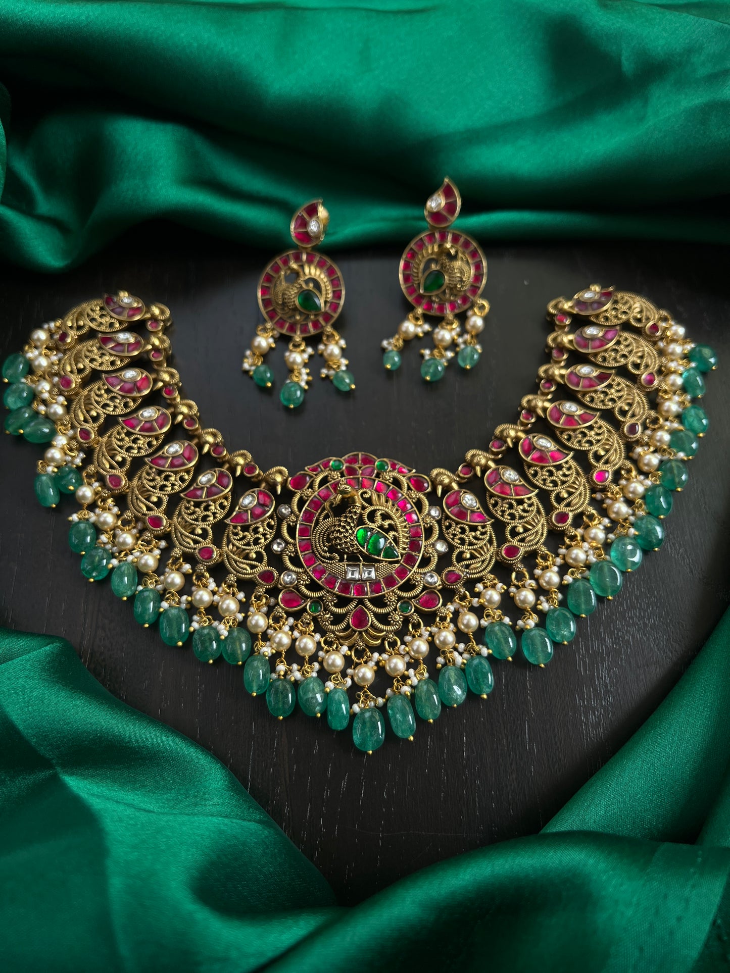 Kundan haram and earrings