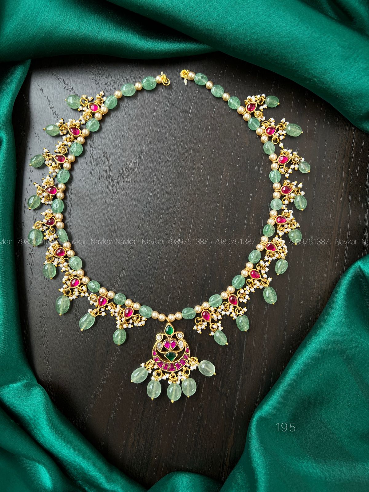 Kundan beads necklace