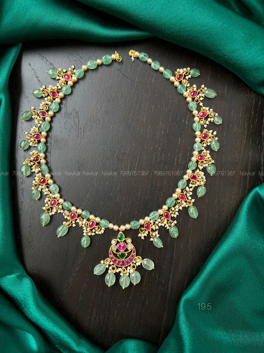 Kundan beads necklace