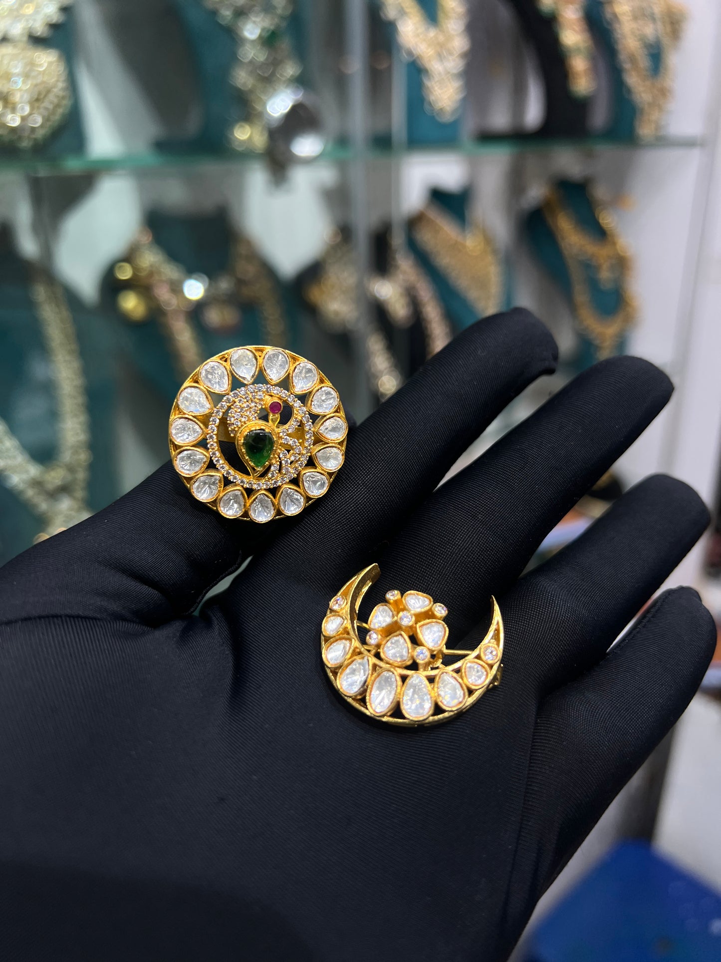 Mossonite sun and moon