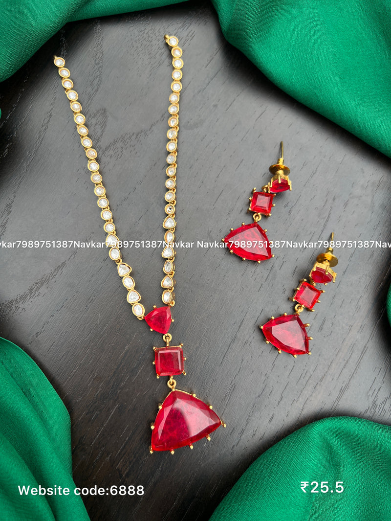Mossonite necklace