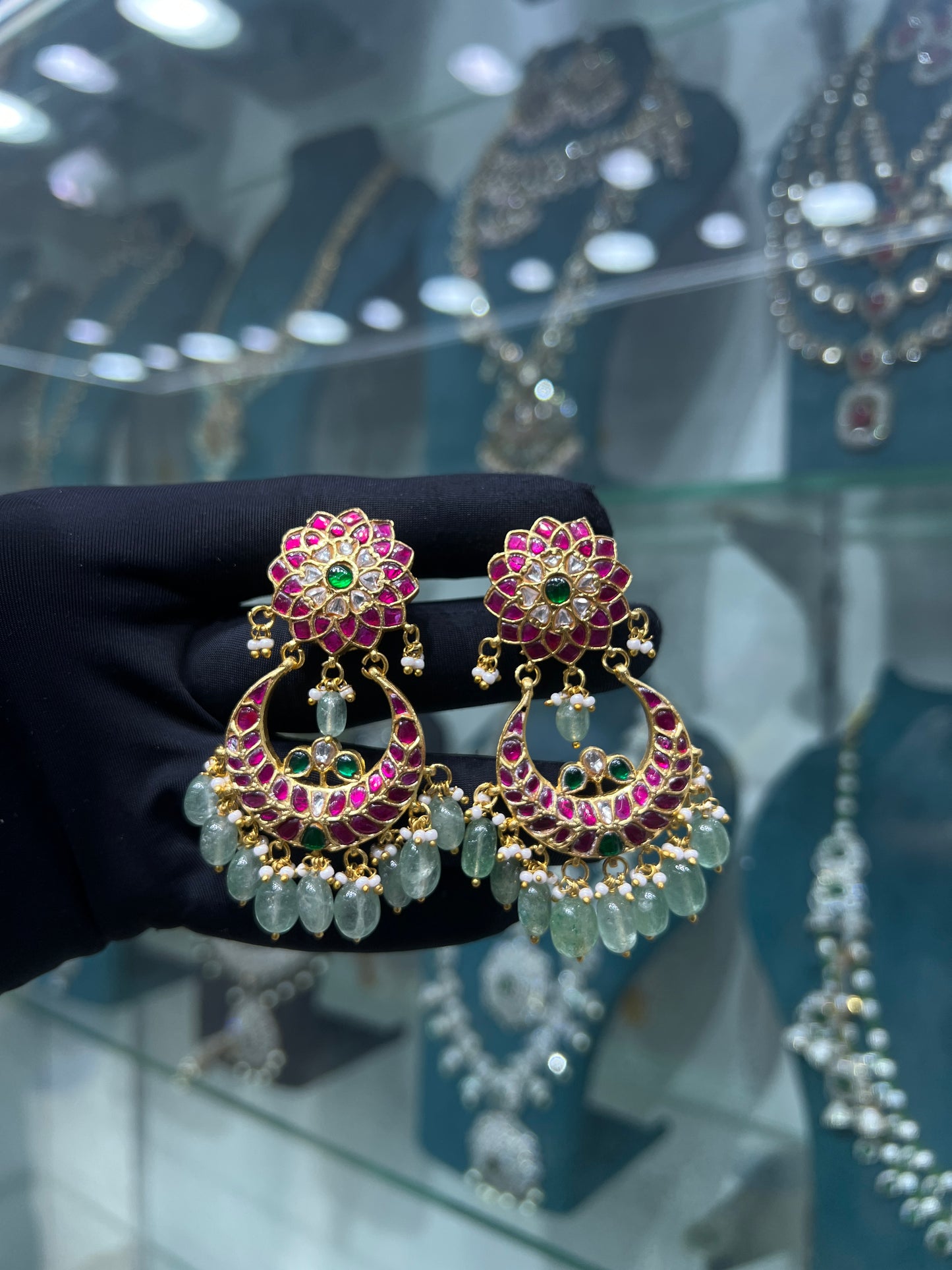 JADAUKUNDAN CHANDBALI EARRINGS