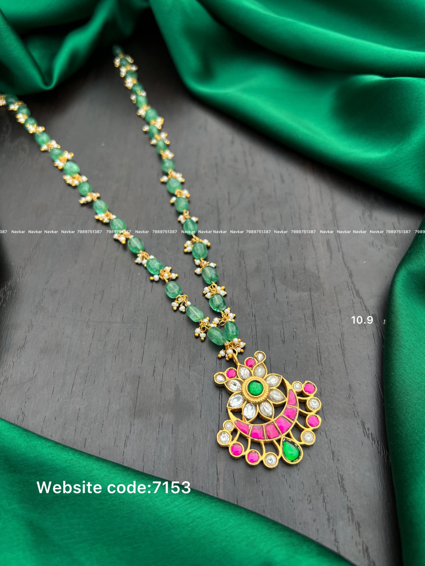 Kundan beads necklace