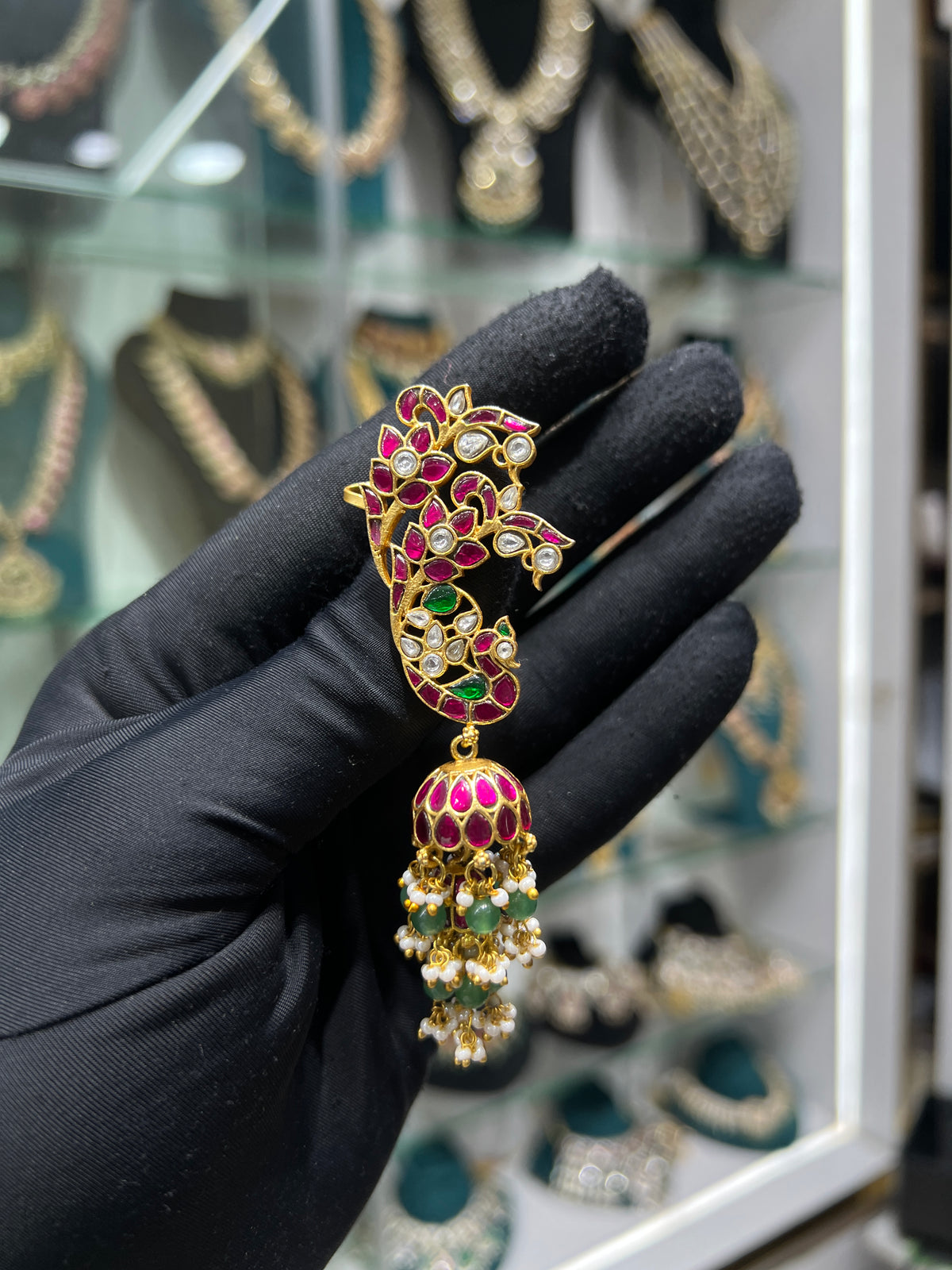 Kundan ear cuff