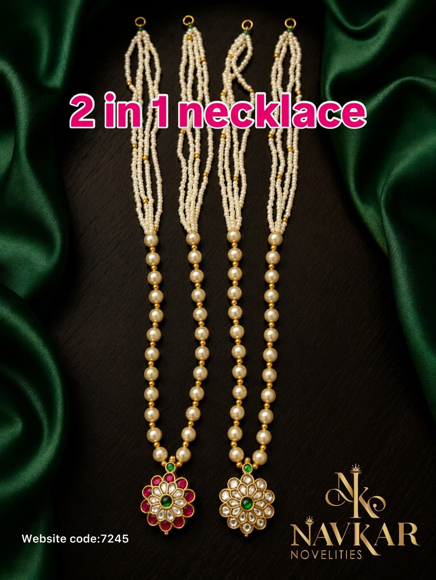 Kundan 2 in 1 necklace
