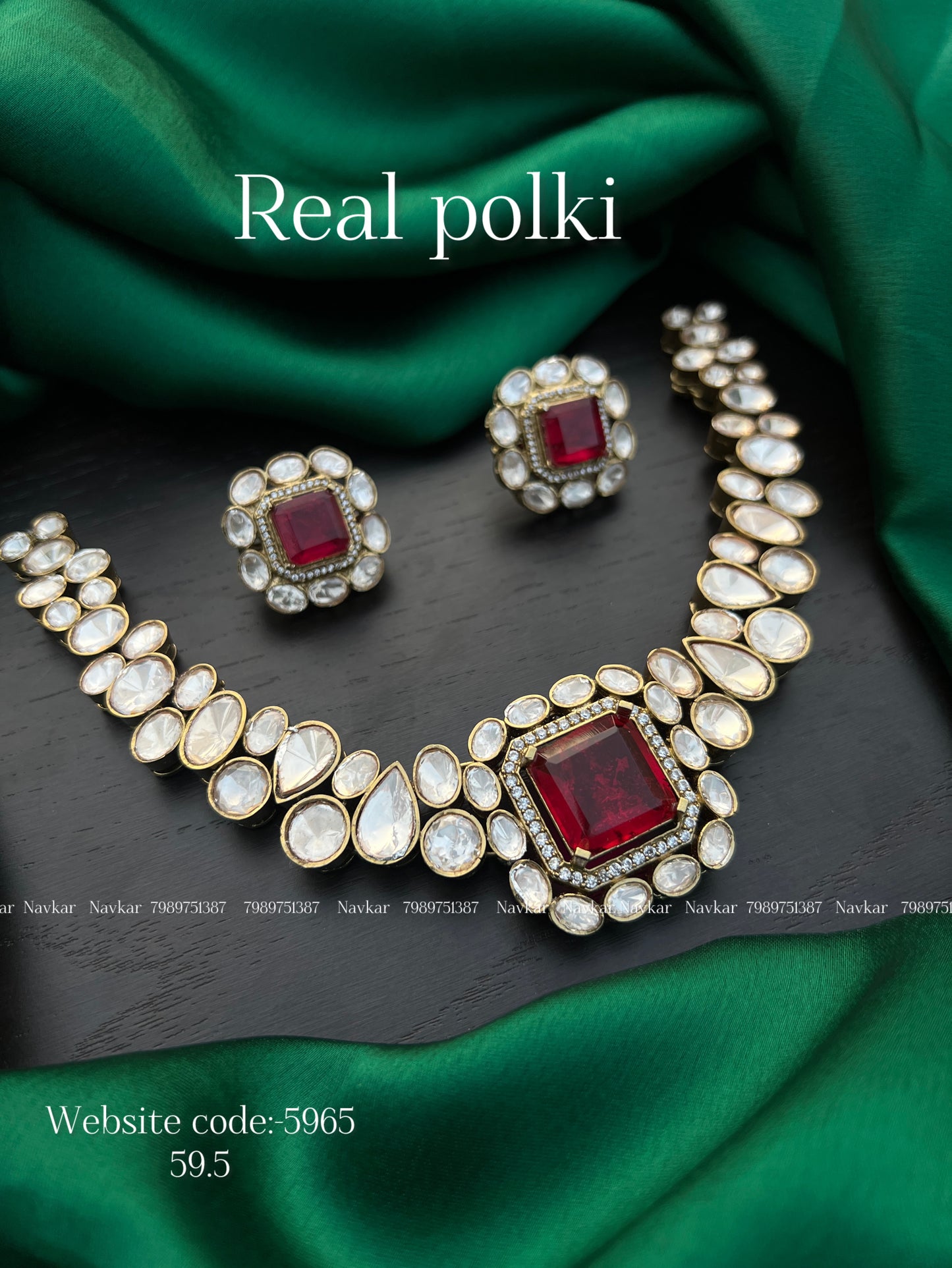 Real polki necklace
