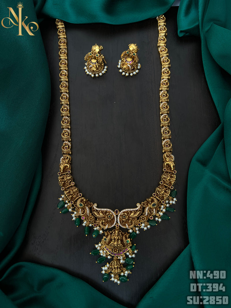 Nagshi long haram and earrings