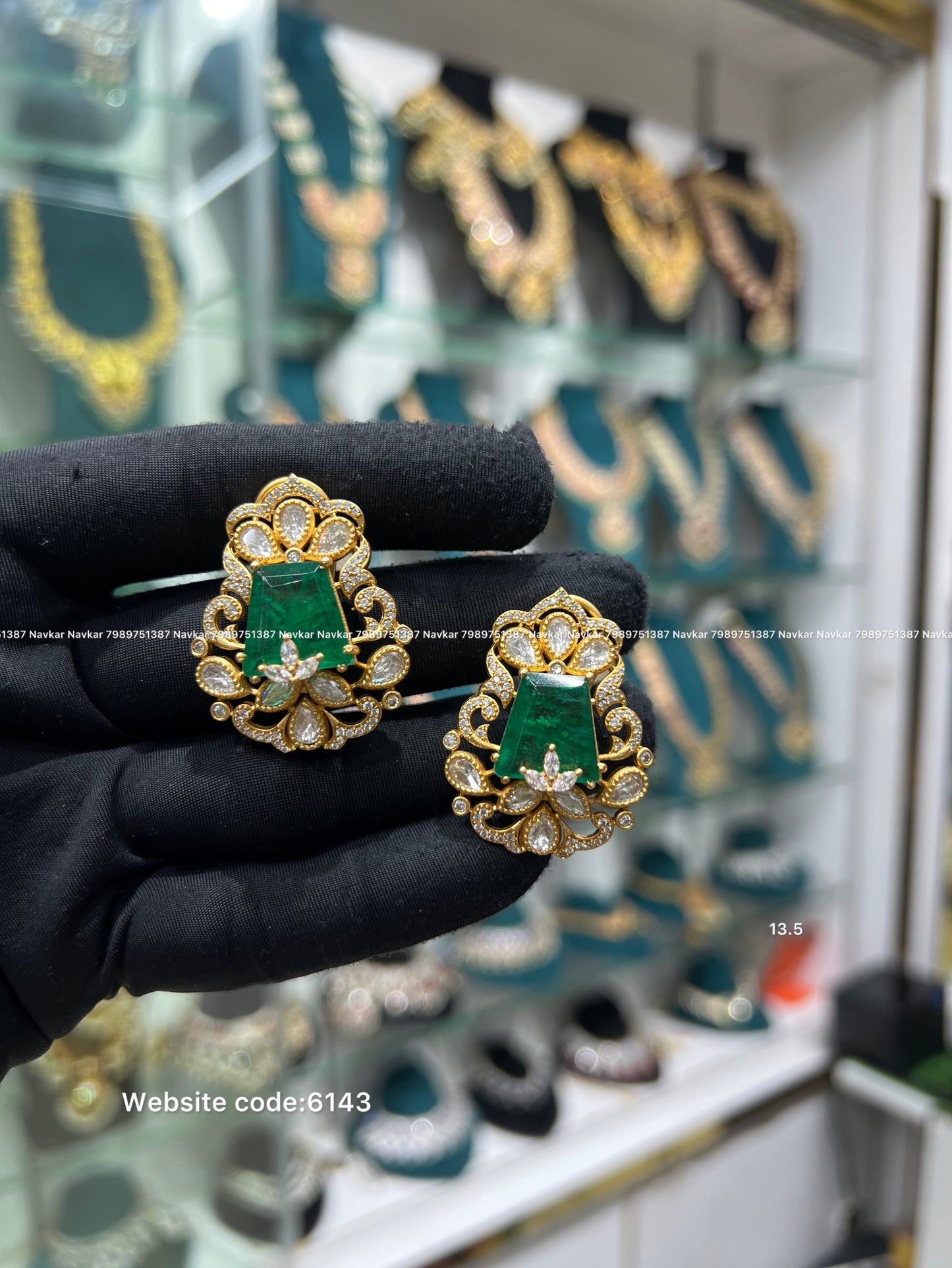 Real polki earrings